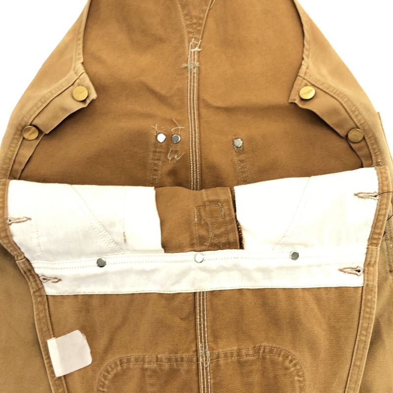 中古】Carhartt 90s ダブルニーオーバーオール ベージュ カーハート[24