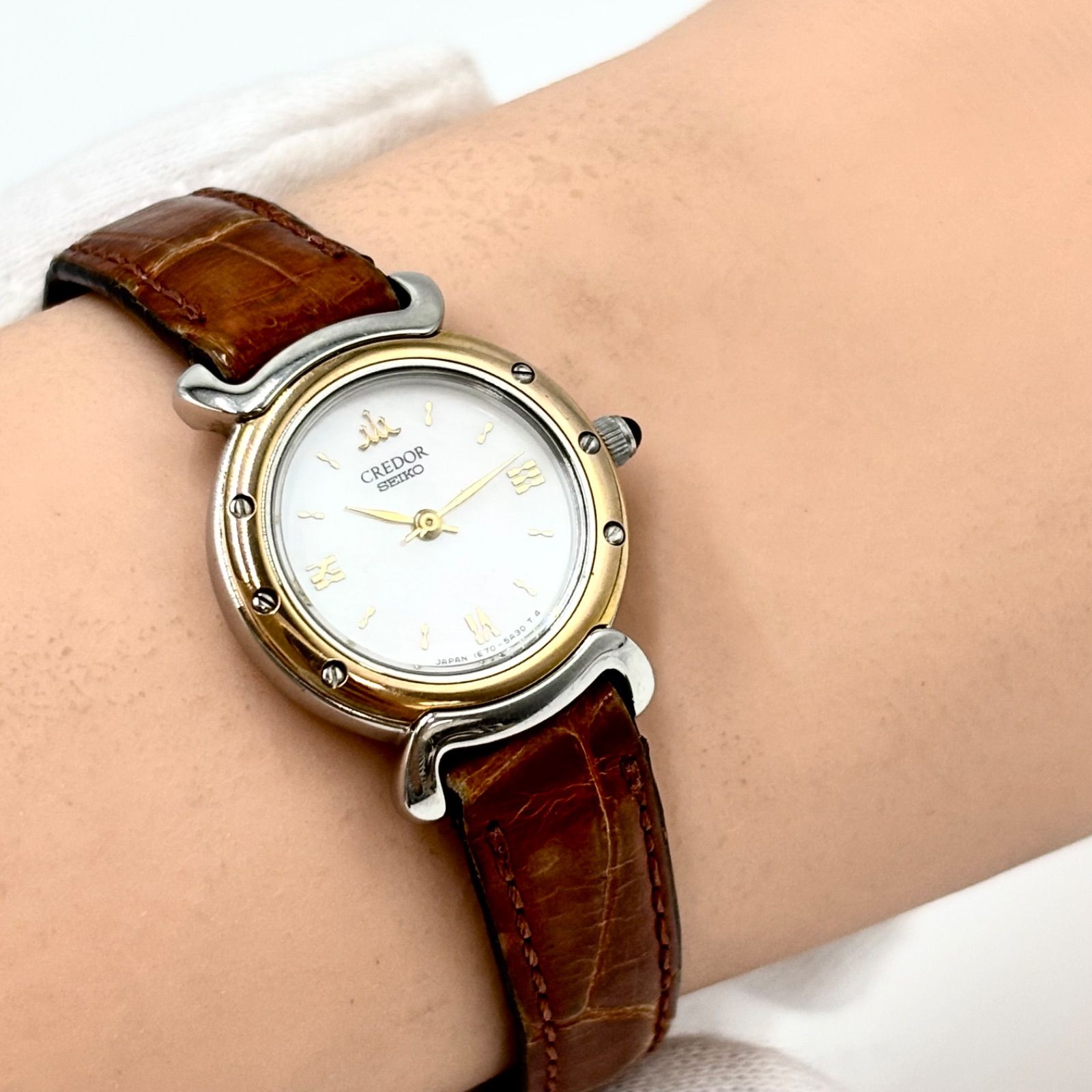 稼動/K18/純正ベルト】CREDOR SEIKO クレドール セイコー 腕時計 