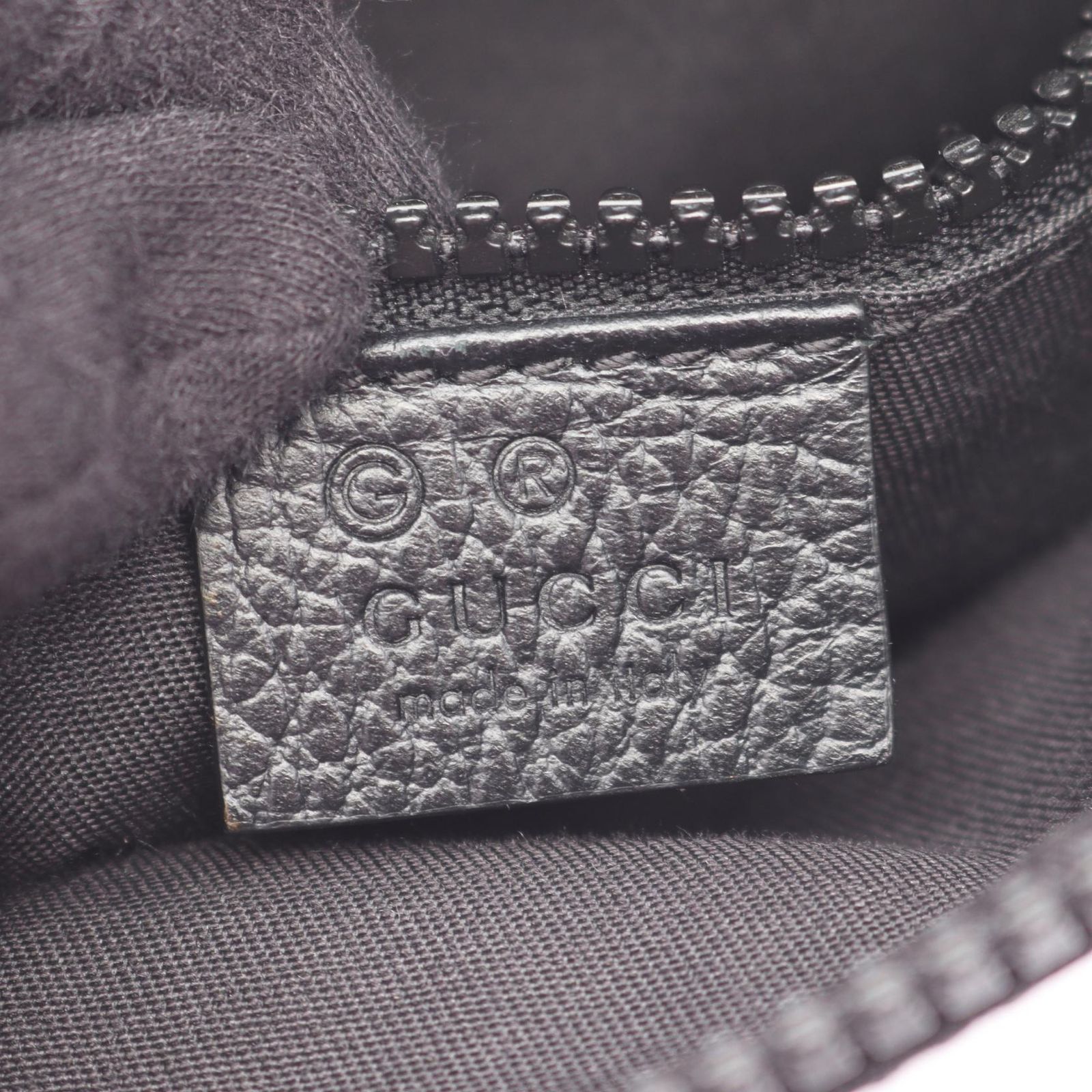 グッチ GUCCI ショルダーバッグ GG柄 449183 ブラック ナイロン レザー 