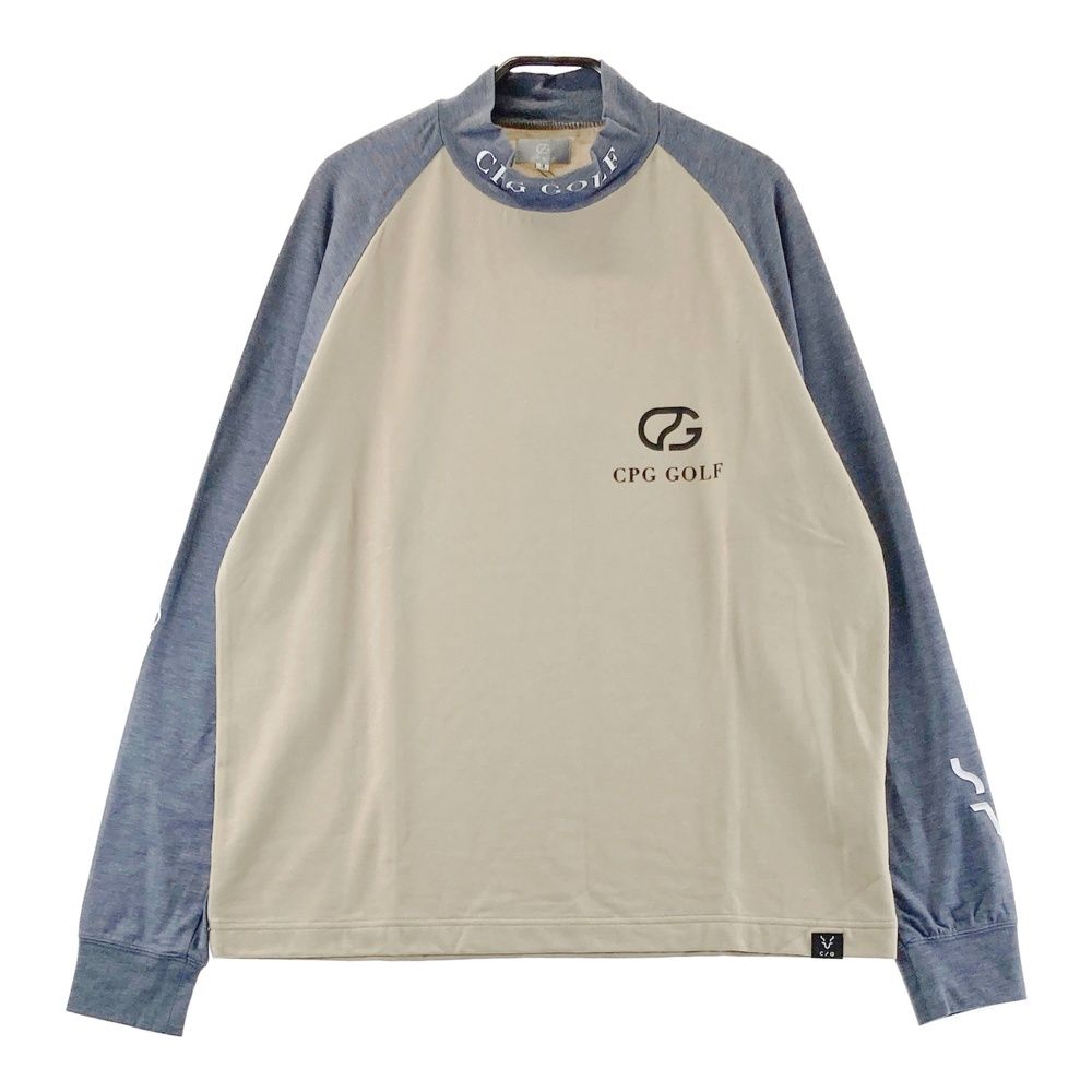 サイズ：3 CPG GOLF シーピージーゴルフ 2109-24210 長袖モックネックTシャツ  ベージュ系 [240101676313] ゴルフウェア メンズ ストスト サイズ：3 CPG GOLF シーピージーゴルフ 2109-24210 長袖モックネックT