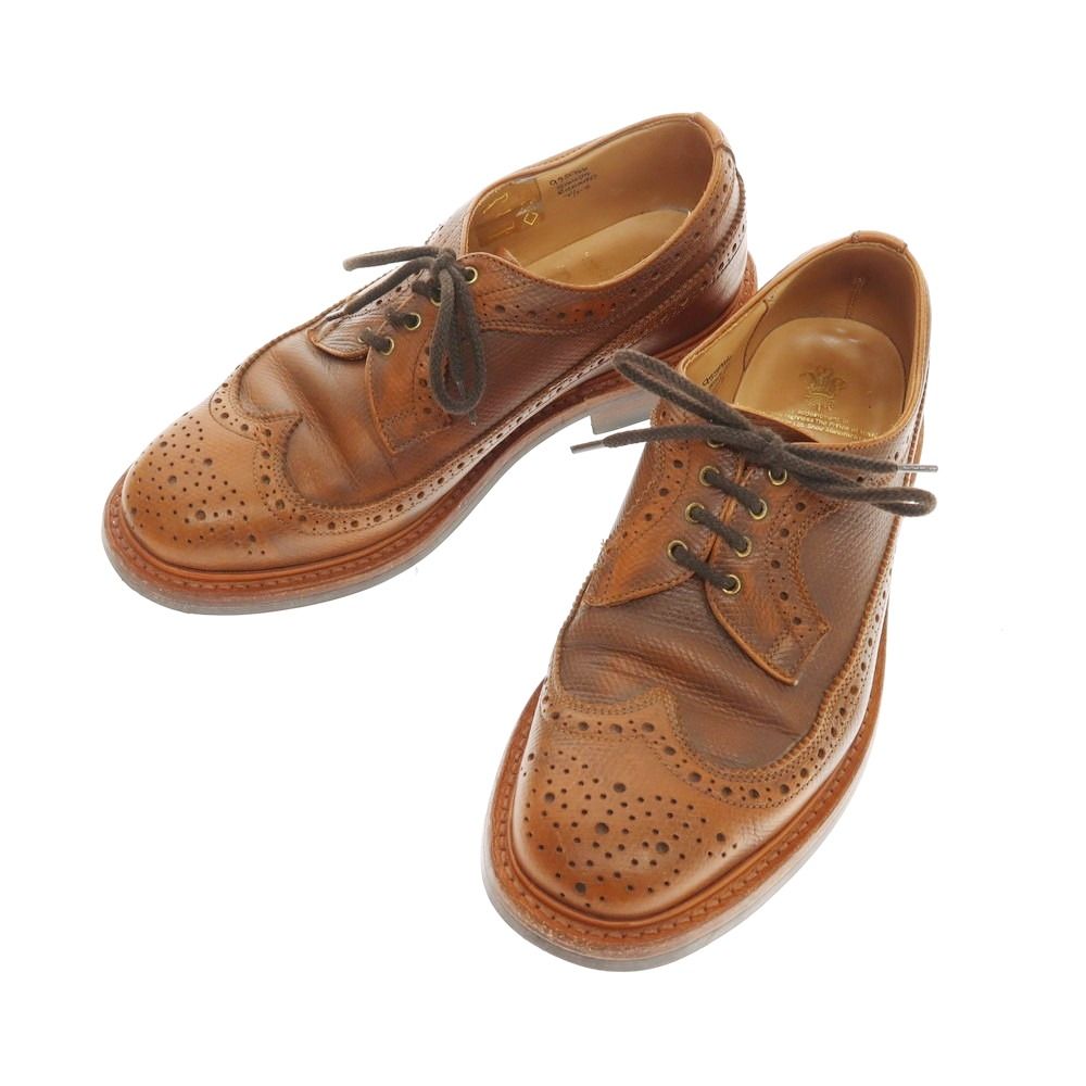 新品未使用　トリッカーズ　ウイングチップ　茶色　Trickers Richard 中古】トリッカーズ Tricker's RICHARD 型押しレザー ウイングチップ