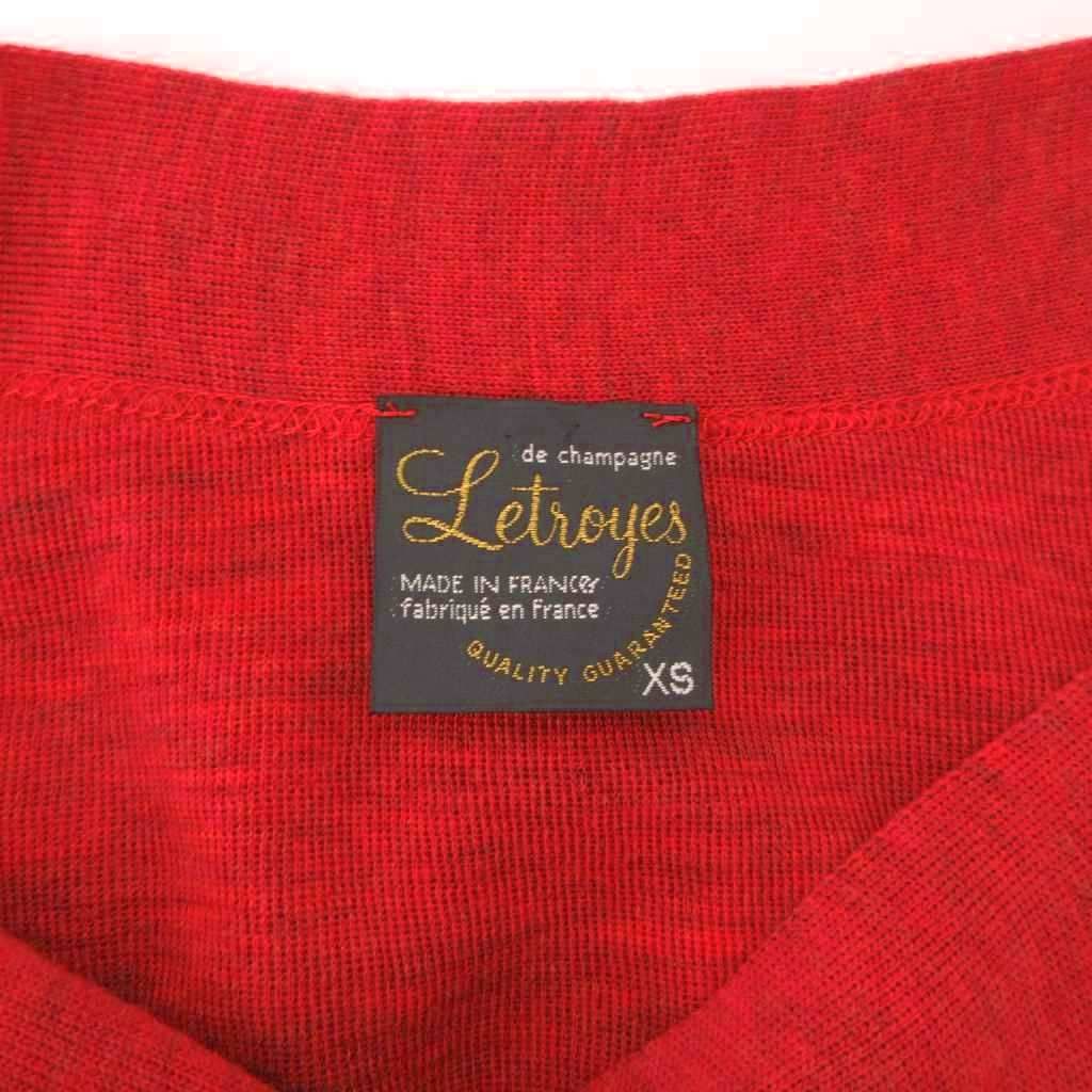 ルトロワ Letroyes ニット セーター ウール XS 赤 レッド ミックス