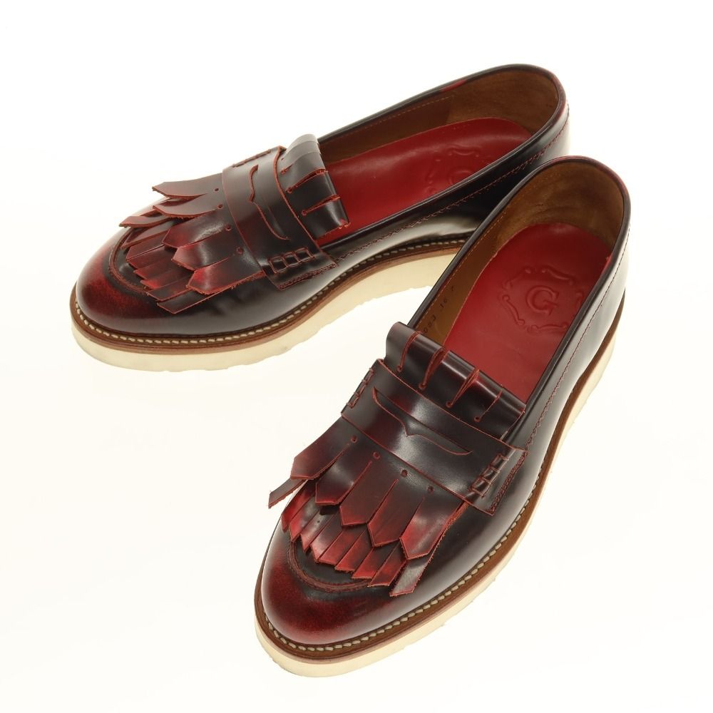 【中古】グレンソン GRENSON ローファー レッド【サイズ7】【メンズ】