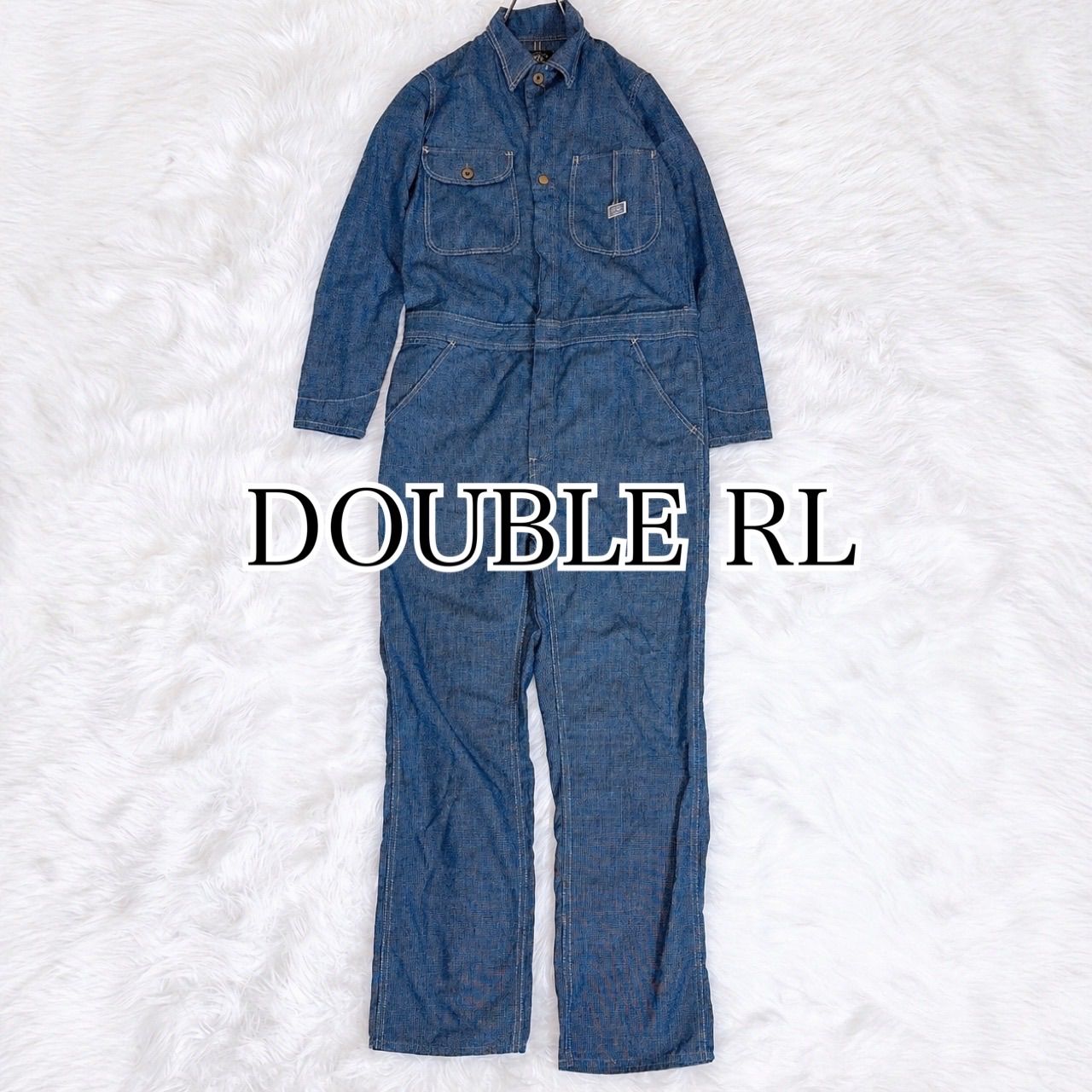 RRL ダブルアールエル　インディゴ　ヘリンボーン　オールインワン　つなぎ RRL ダブルアールエル インディゴ ヘリンボーン オールインワン ツナギ