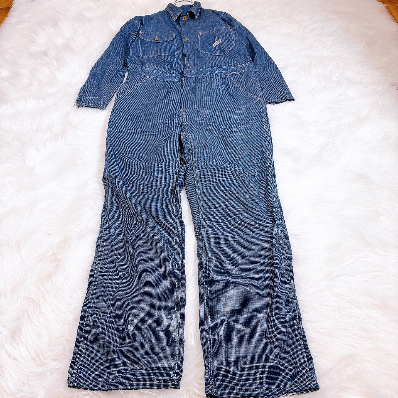 RRL ダブルアールエル インディゴ ヘリンボーン オールインワン ツナギ