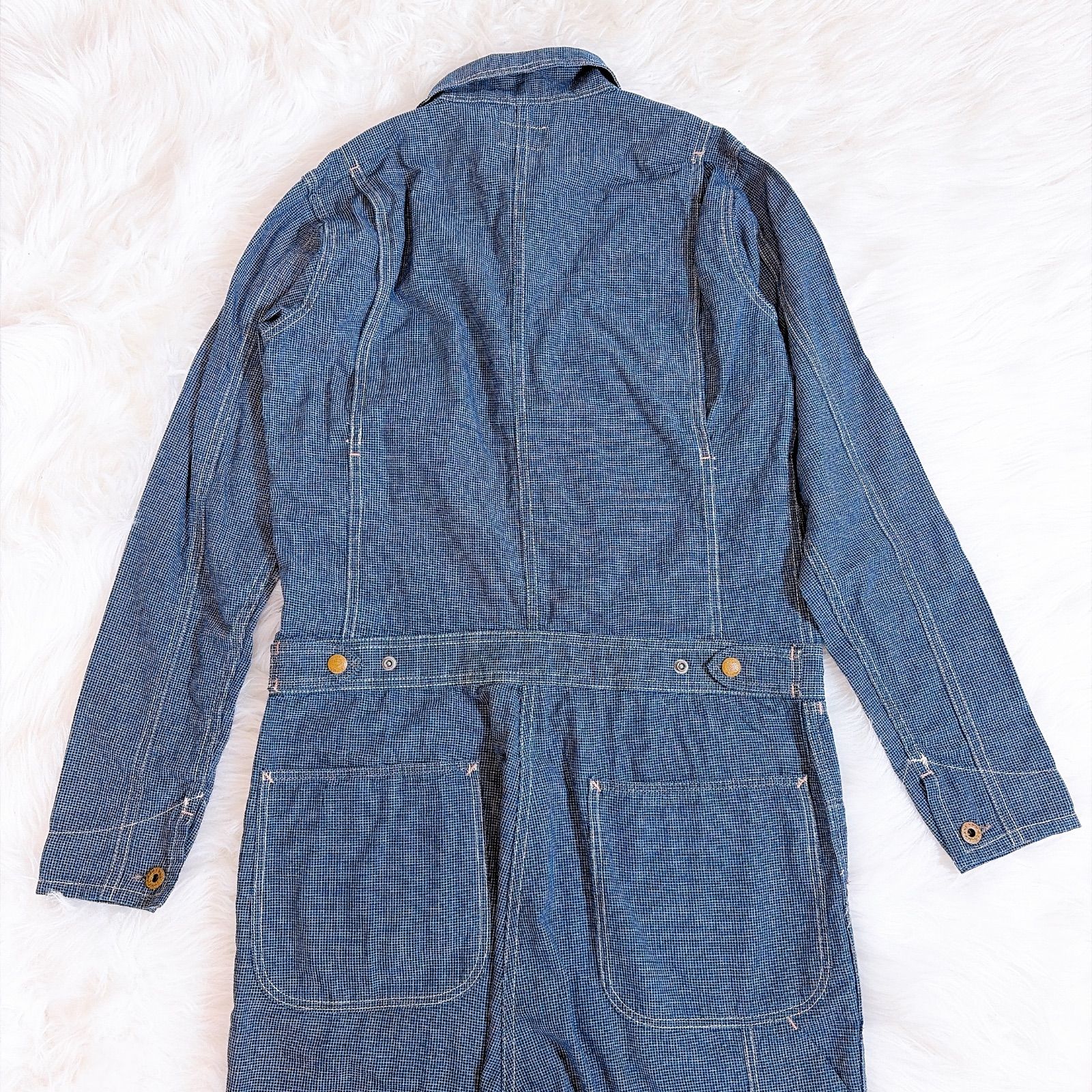 RRL ダブルアールエル インディゴ ヘリンボーン オールインワン ツナギ