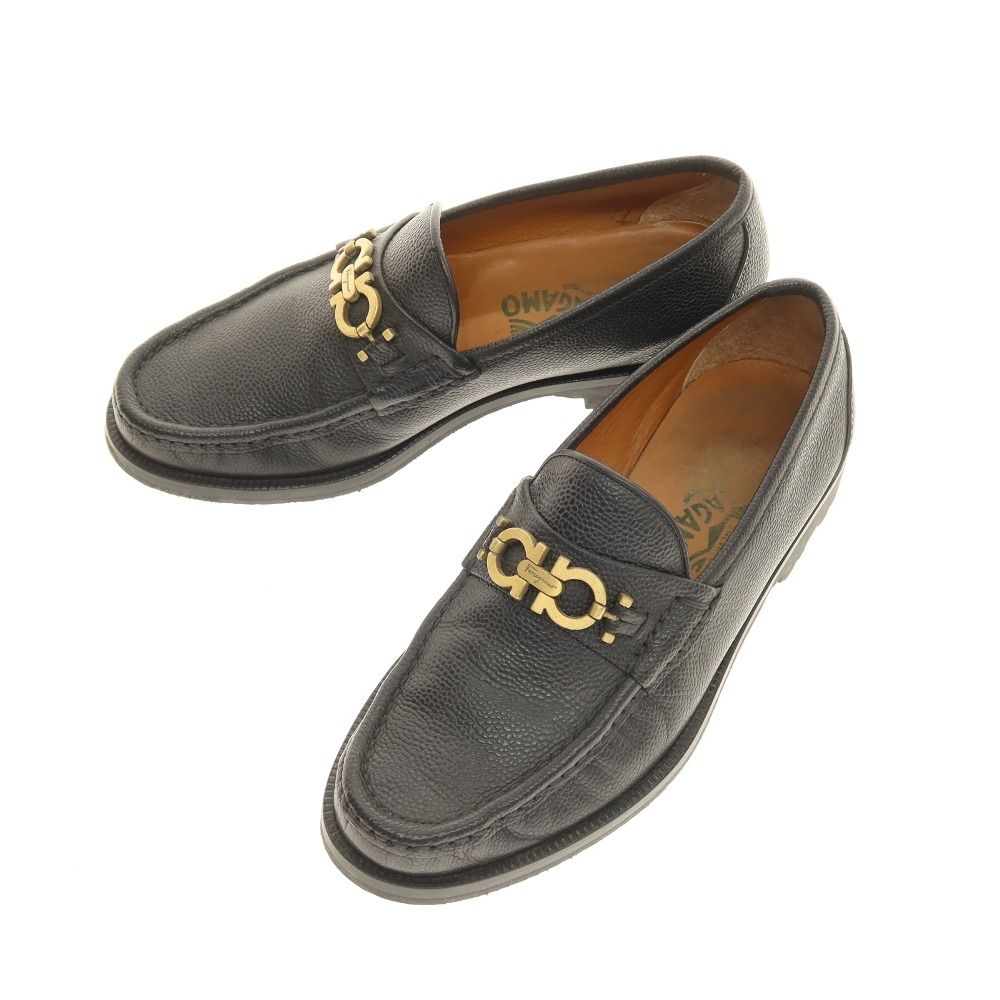 【中古】サルヴァトーレフェラガモ Salvatore Ferragamo タッセルローファー ブラック【サイズ5 1/2EE】【メンズ】