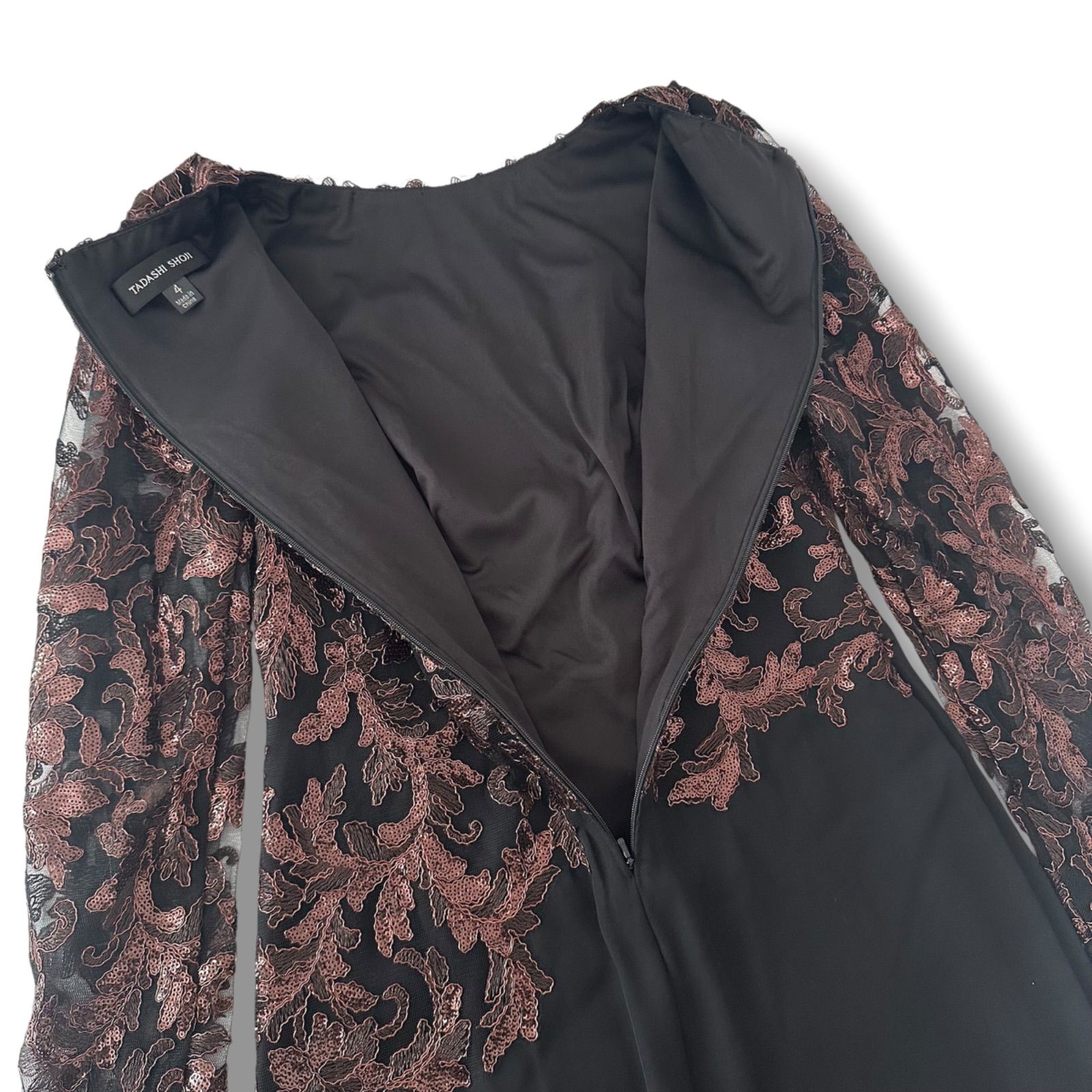 タダシショージ Tadashi Shoji KANYA Gown ドレス スパンコール レース