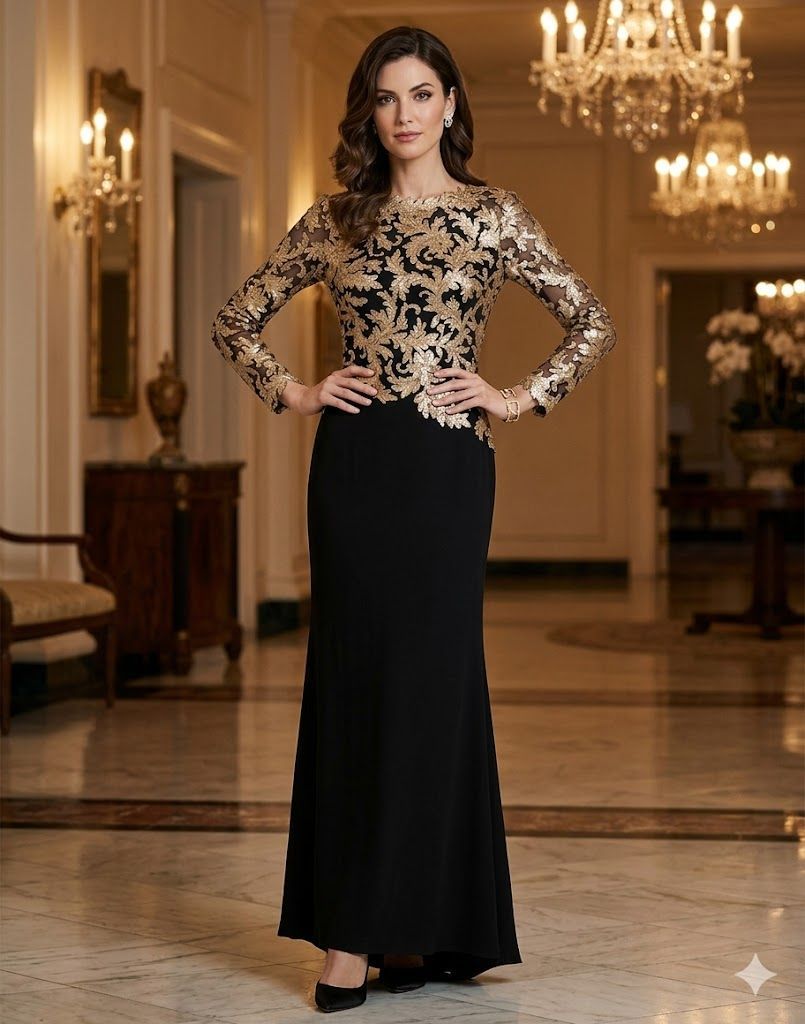 タダシショージ Tadashi Shoji KANYA Gown ドレス スパンコール レース