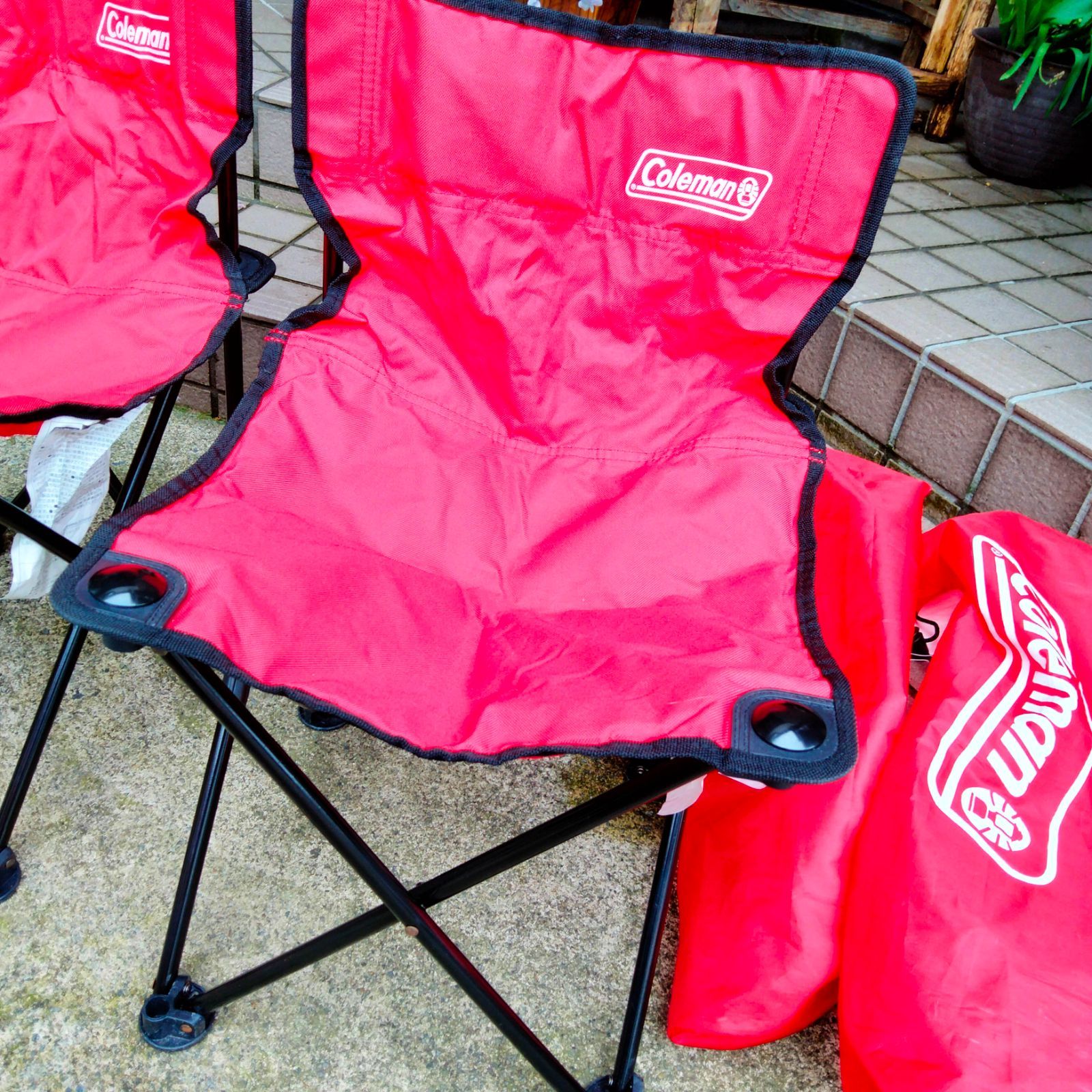 ☆ Coleman チェア 椅子 Red 2台 まとめて - メルカリ