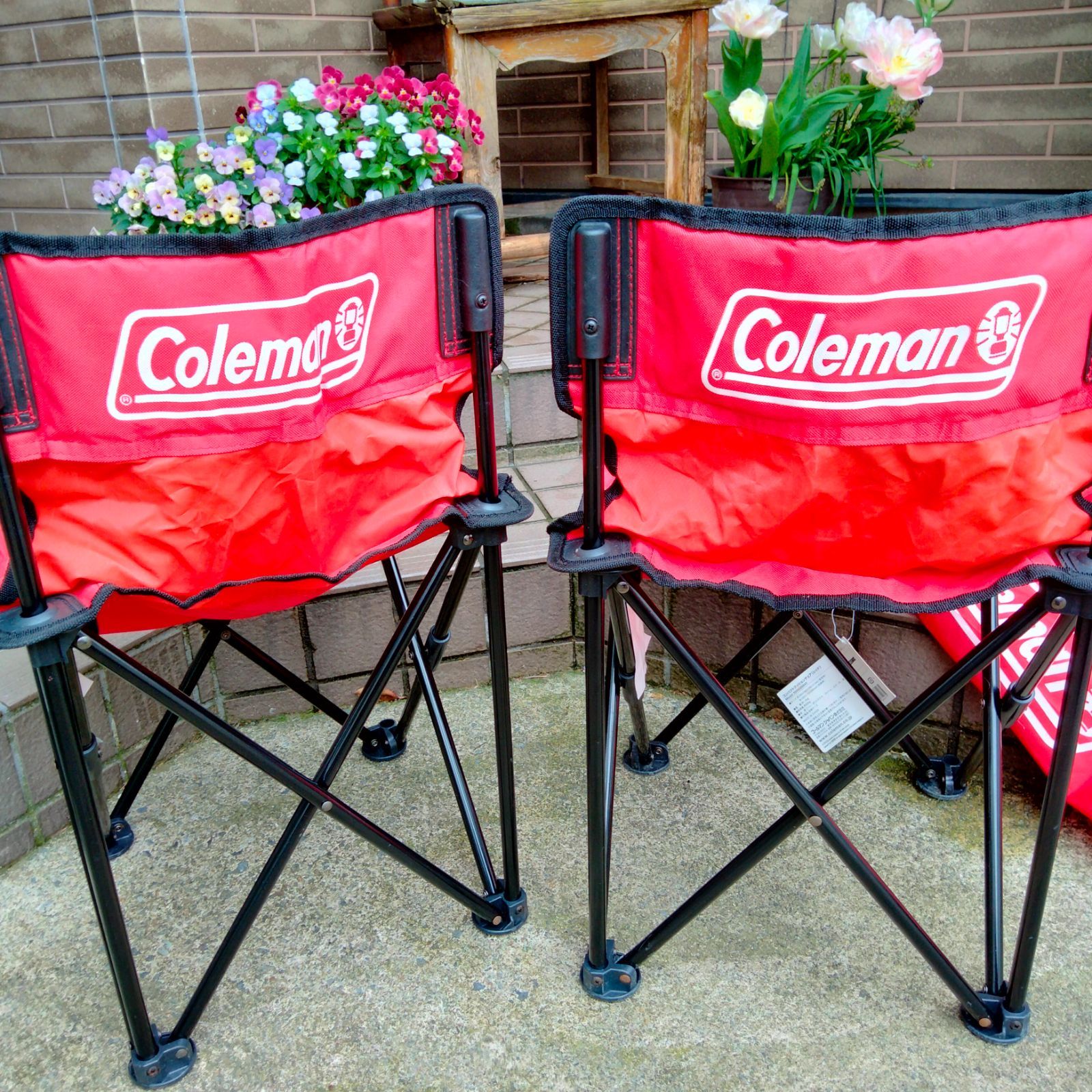 （2個セット）Coleman アウトドアチェア レッド ☆ Coleman チェア 椅子 Red 2台 まとめて - メルカリ