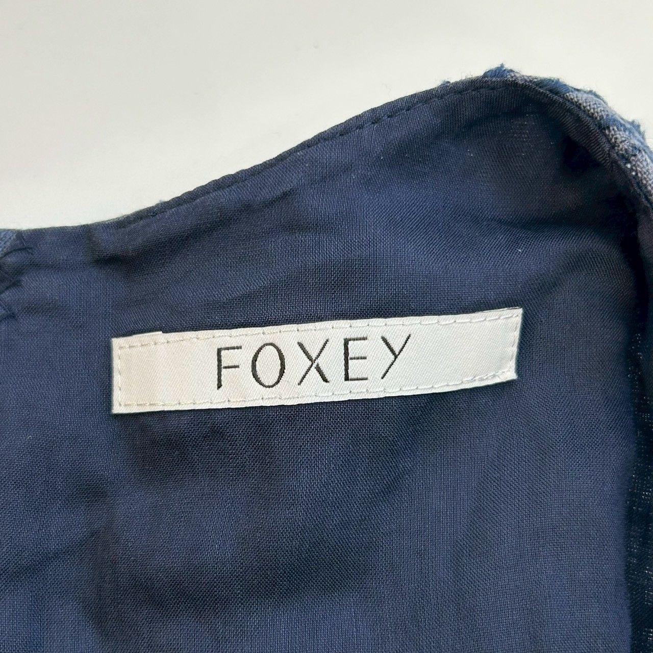 FOXEY フォクシー リネンフラワー刺繍ワンピース ドレス ノースリーブ