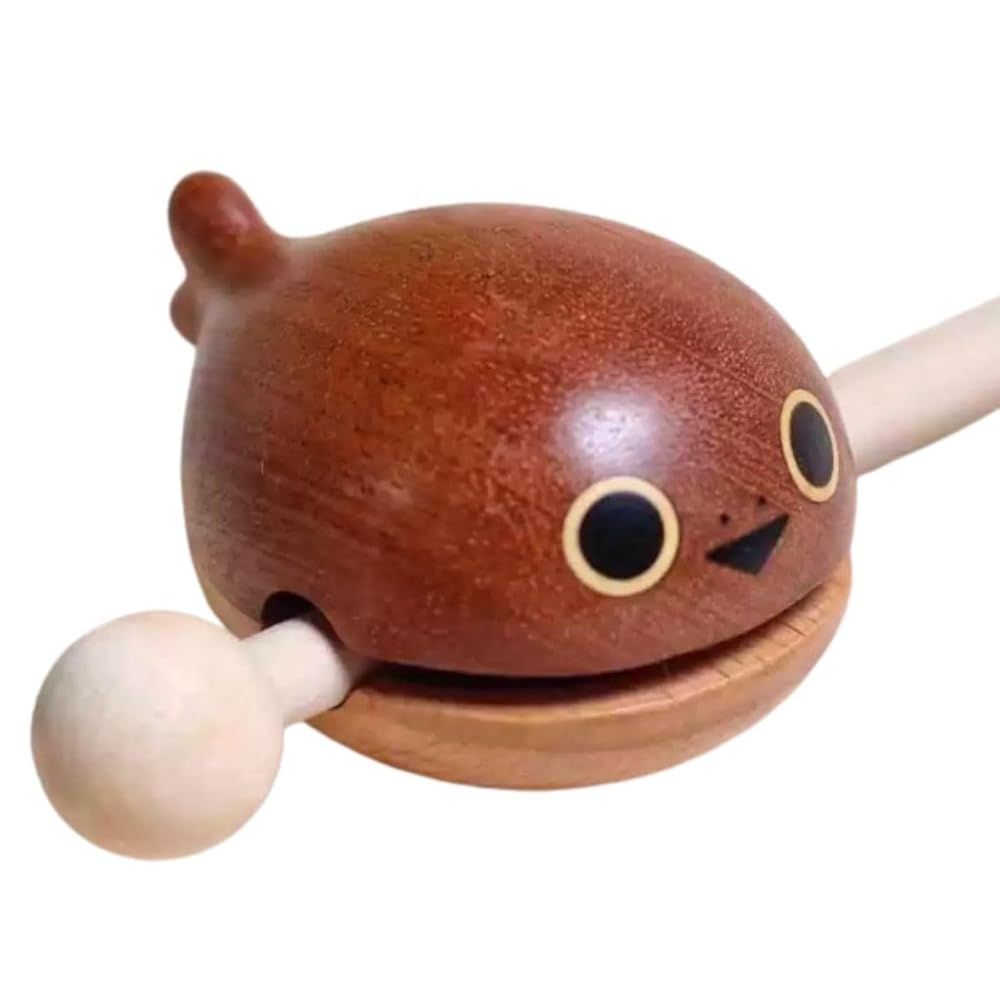 SALUDABLE 목제 물고기 벌 세트 불교 제단 불교 도구 미니 악기 목제 귀여운 타악기 인테리어 (Whale ②)