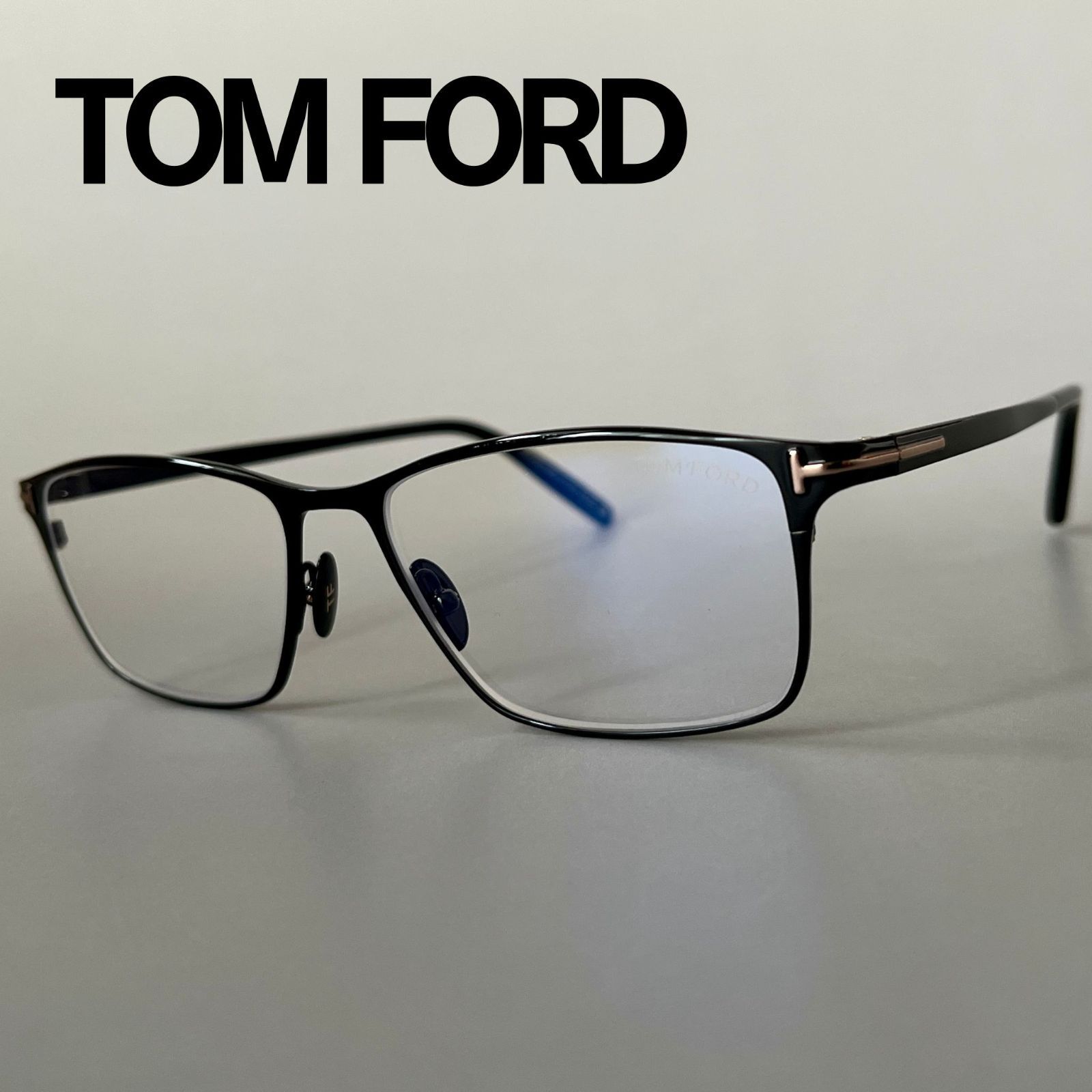 トムフォード メガネ ブラック ゴールド 黒 金 チタン 日本製 シンプル 軽い トムフォード メガネ TOM FORD ブラック ゴールド 黒 金 眼鏡 チタン