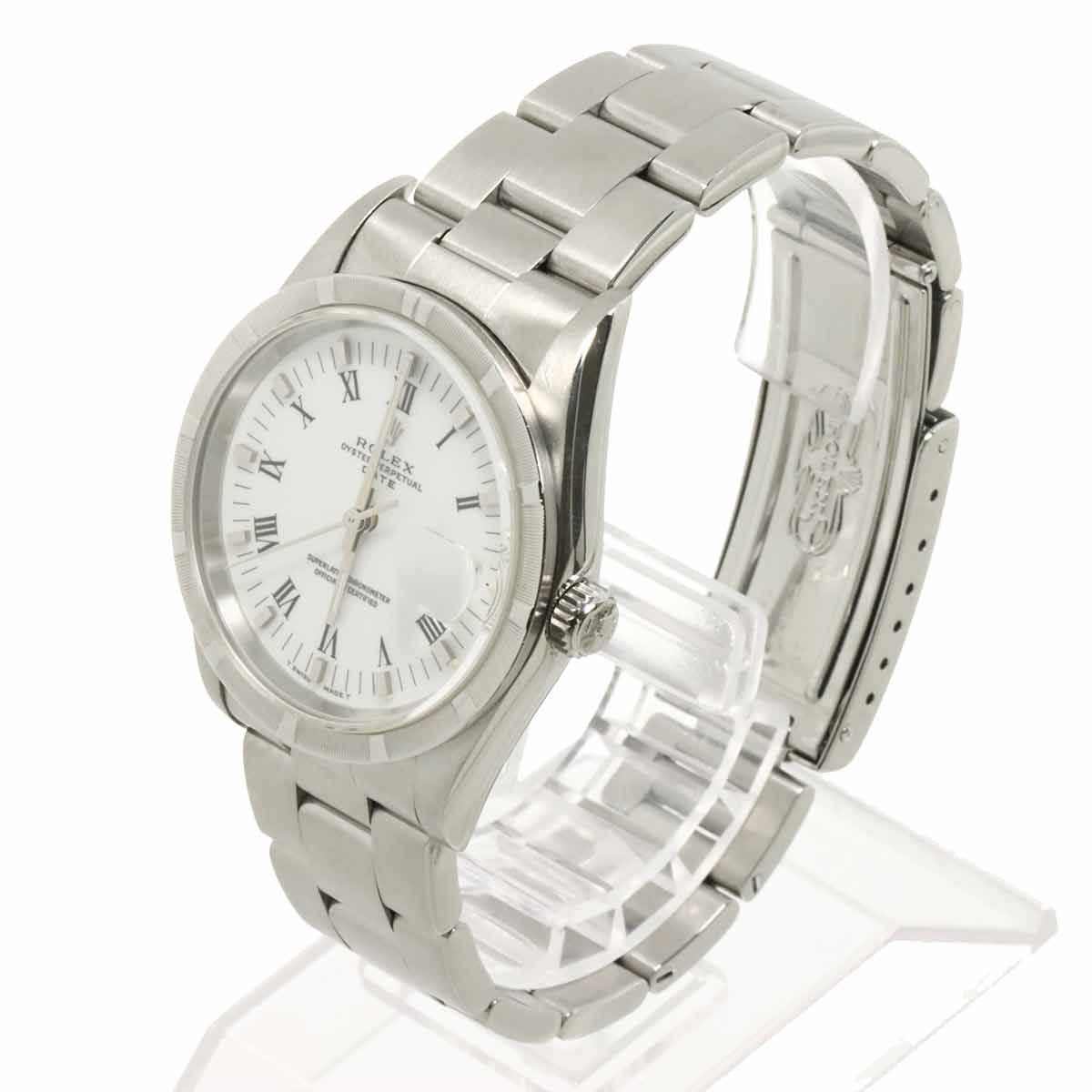 ロレックス ROLEX オイスターパーペチュアル デイト 15210 T番 メンズ 腕時計 ホワイト オートマ 自動巻き Oyster Perpetual 90315238 ロレックス ROLEX オイスターパーペチュアル デイト 15210 T番 メンズ
