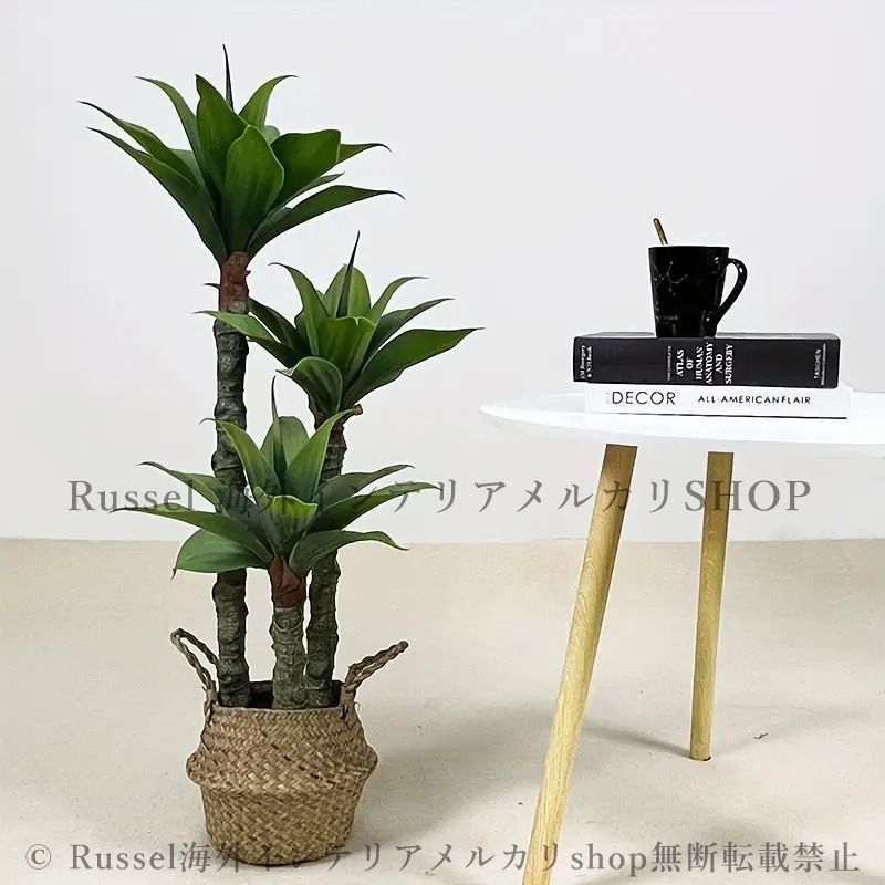 オブジェ フェイクグリーン 造花 アガベ 65cm 90cm 玄関 お洒落 フェイク植物 人工 オフィス ロビー インテリア リビング 4-7