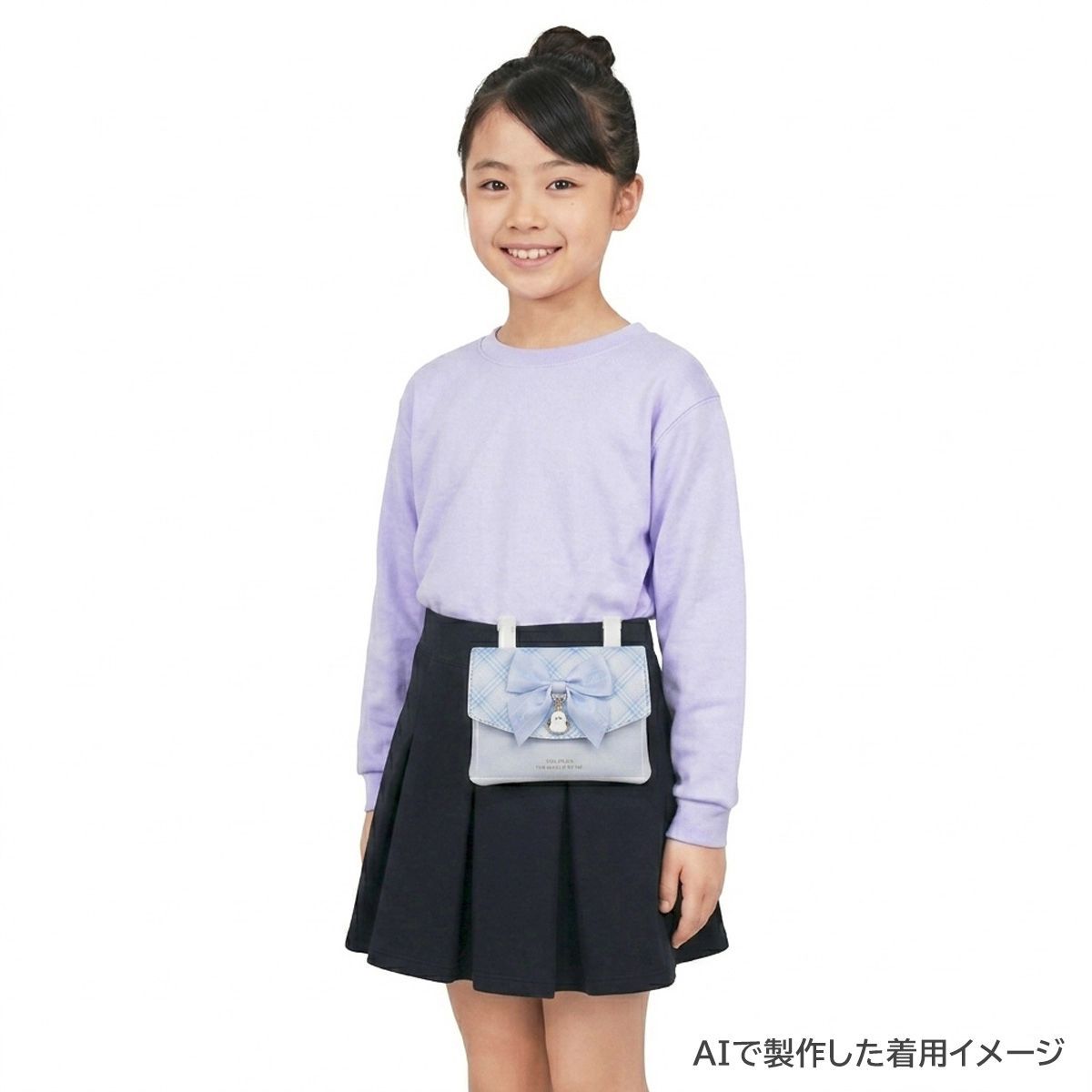B】ブラック ZC26524】 移動ポケット ショルダー 女の子 小学生