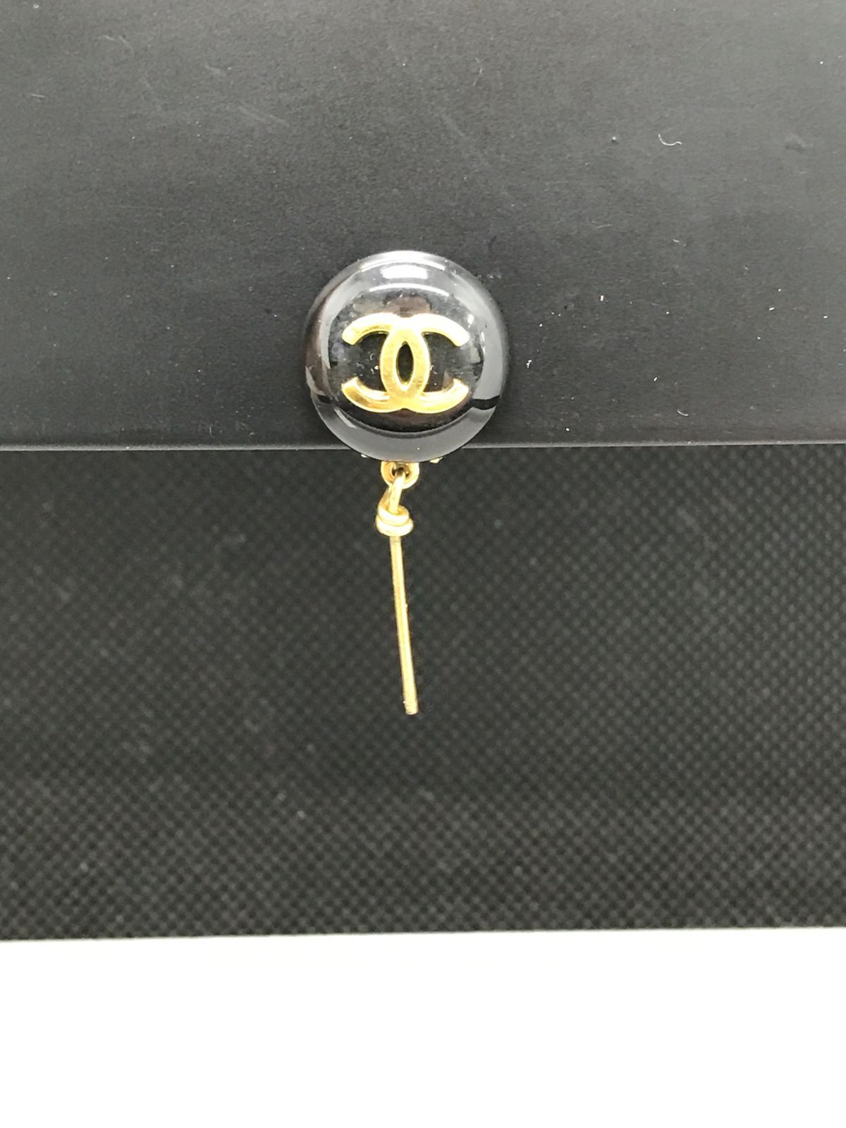 CHANEL シャネル イヤリング 片耳のみ 95P クリップ式 ブラック