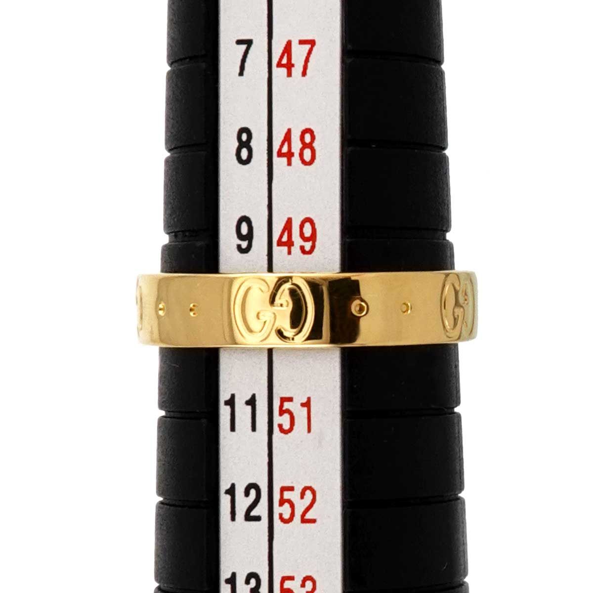 グッチ GUCCI アイコン #10 リング K18 YG イエローゴールド 750 指輪 