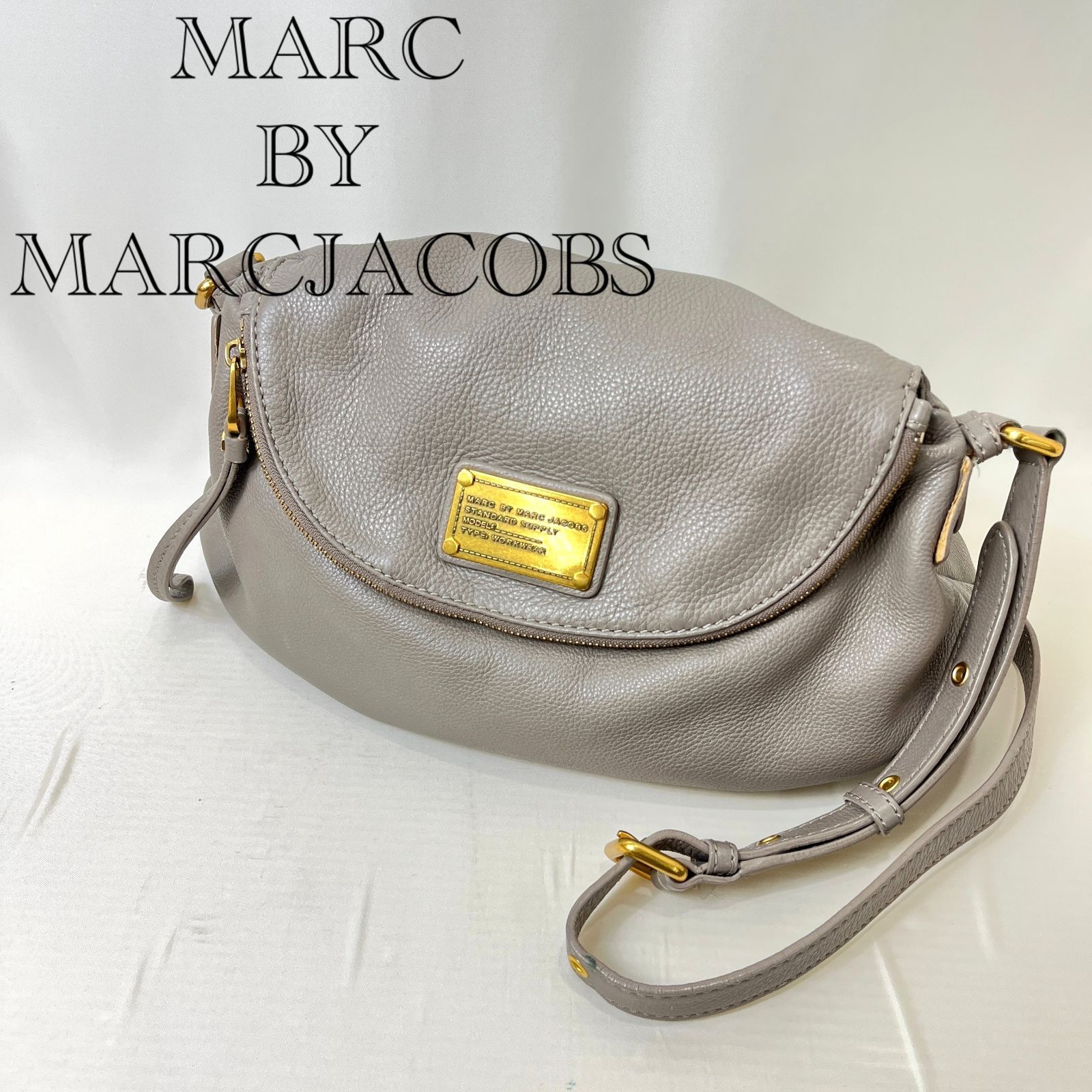 MARC BY MARC JACOBUS Marc by Marc Jacobs Leather Shoulder Bag Gray Ladies Bag _266067