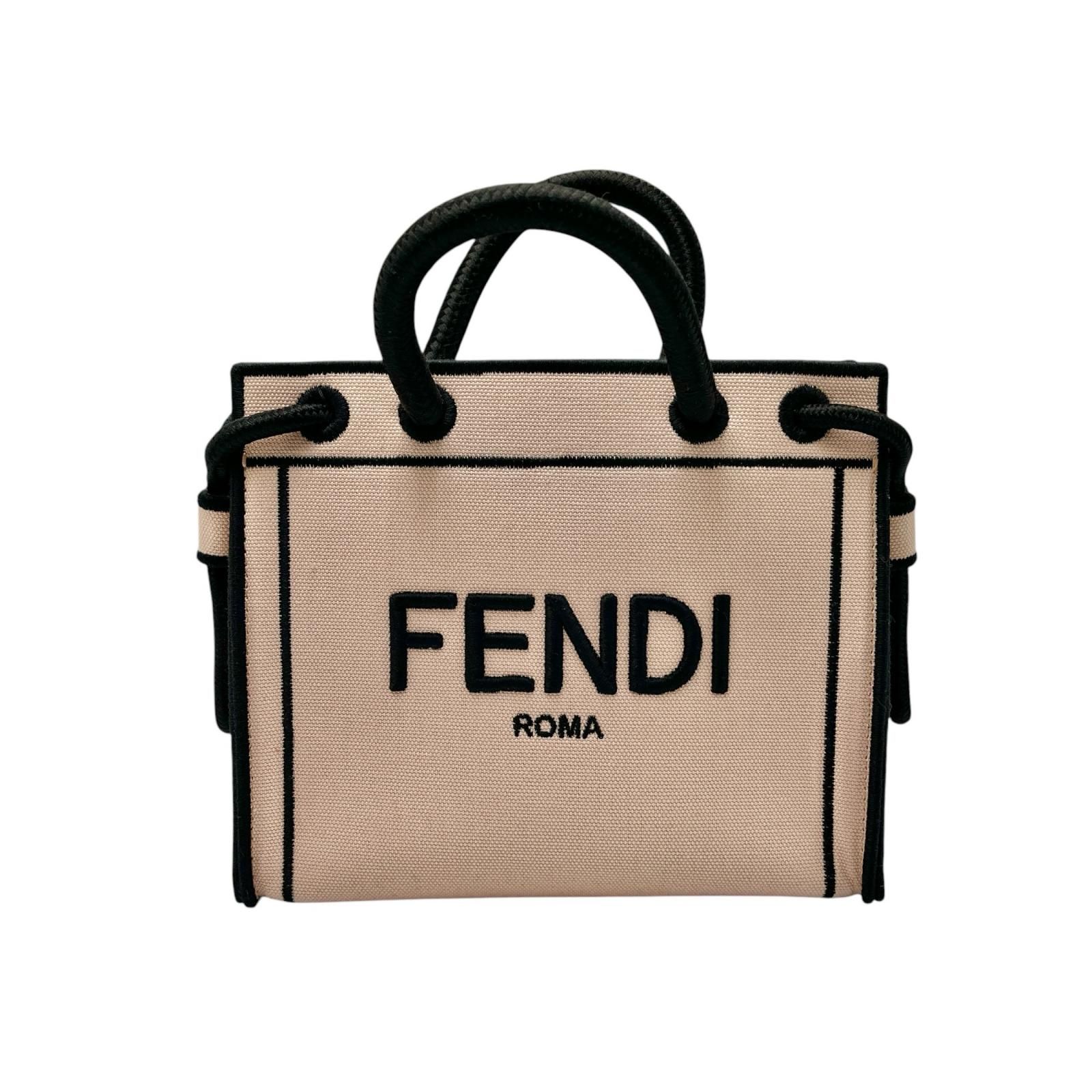フェンディ FENDI ハンドバッグ 2way ショルダーバッグ キャンバス 