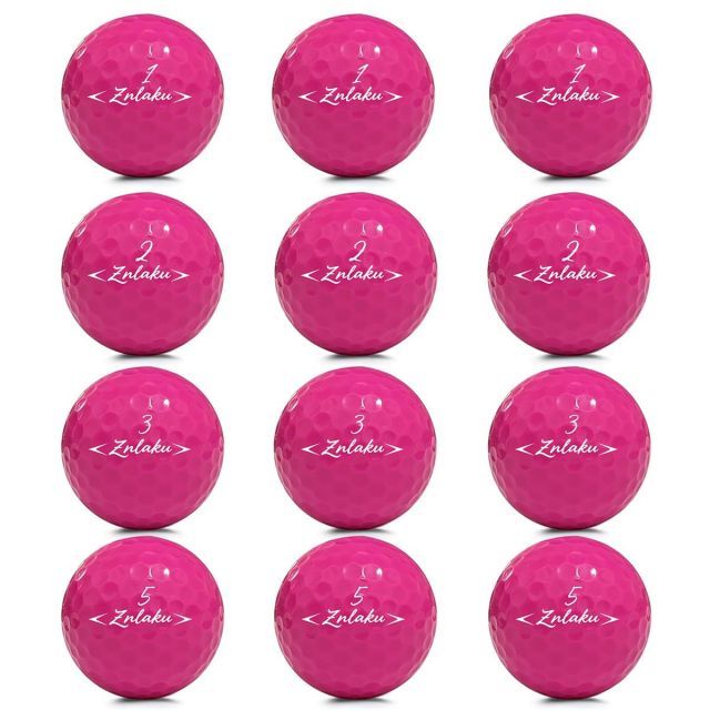 【送料無料】ZNLAKU ゴルフボール カラー 目立つ 2ピース構造 メダツ 飛距離 golf ball