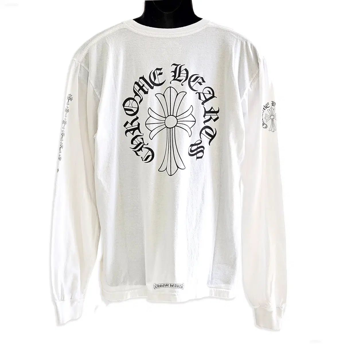 L CHROME HEARTS クロムハーツ クロス ロゴ ロング スリーブ 白 