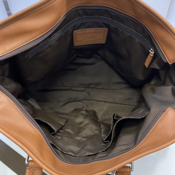 中古】COACH ミニシグネチャー 2WAY ビジネスバッグ ブラウン 1293