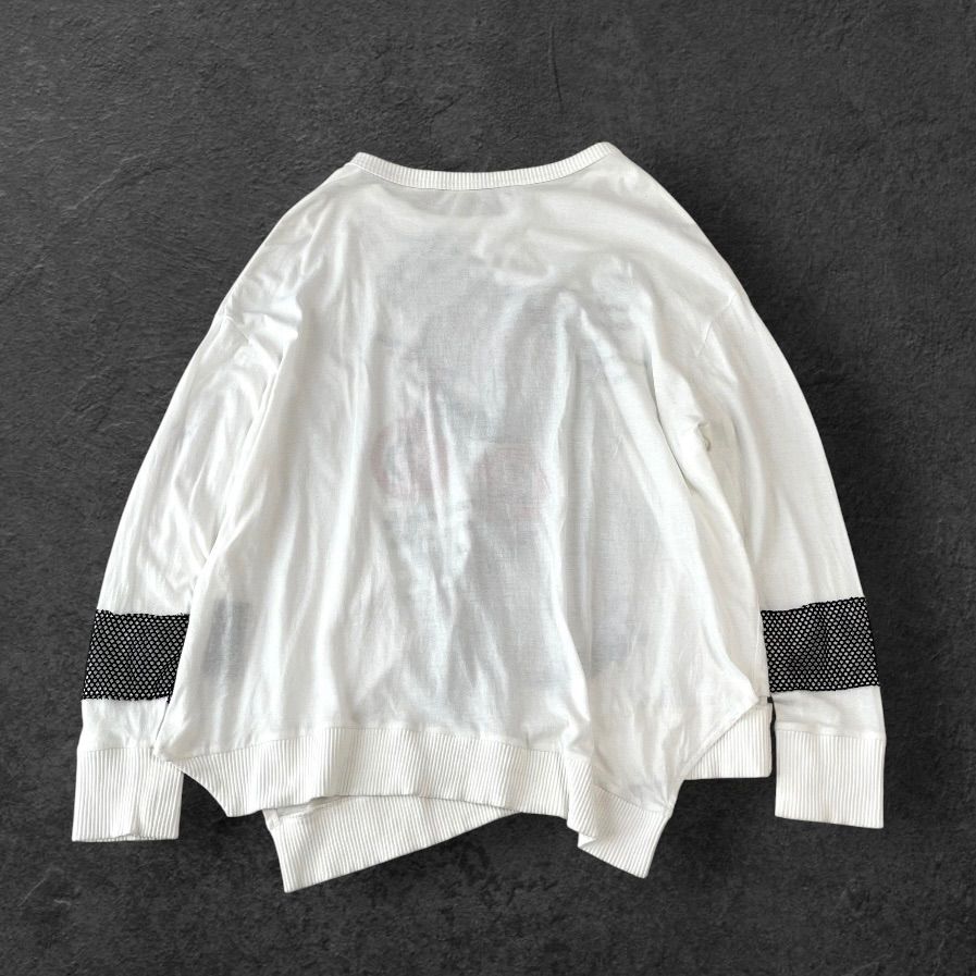 エイココンドウ　エターナリーブレイズ　 メッシュカットソー EIKO KONDO エイココンドウ 変形 メッシュ ペイント モード リブ