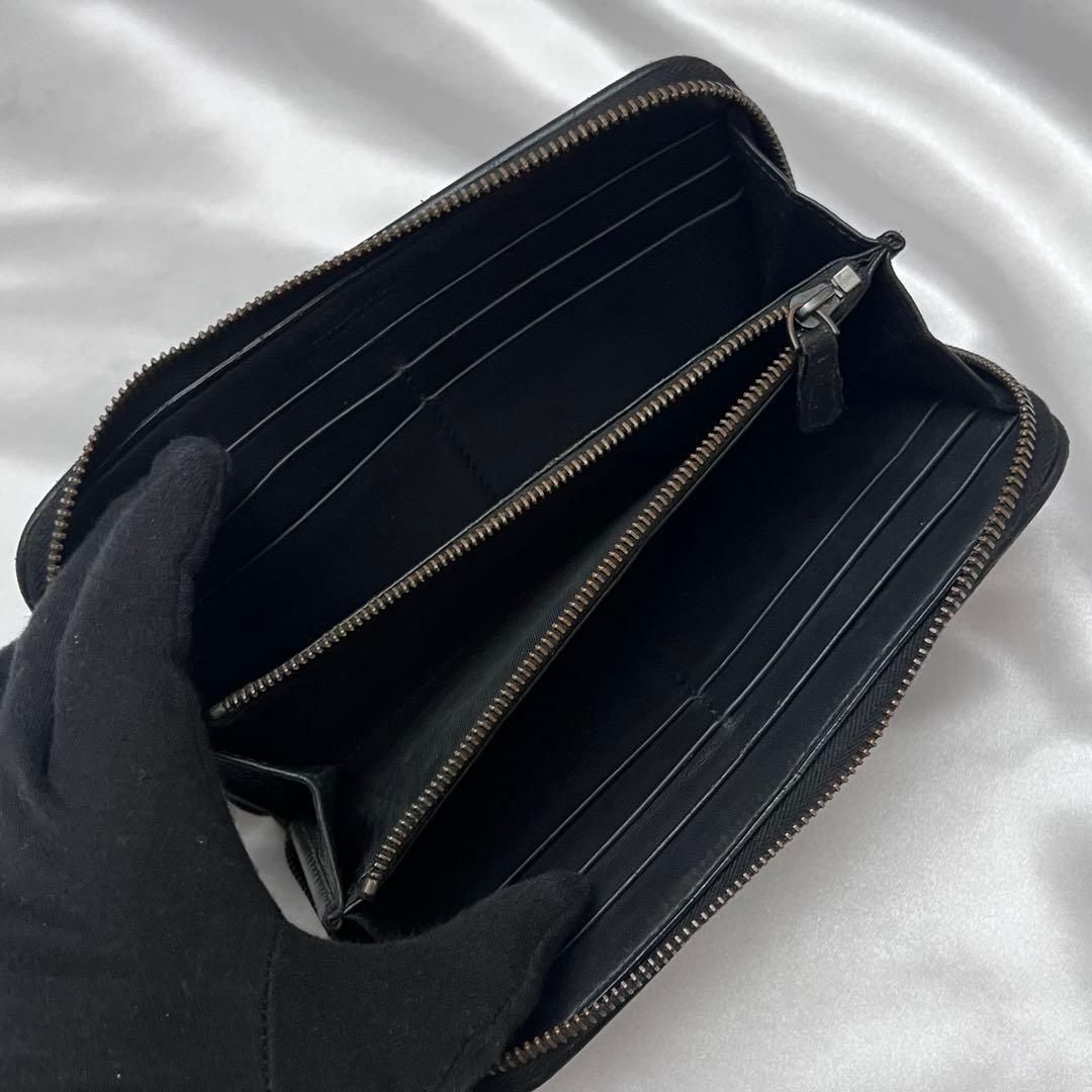 ◇極美品◇ボッテガヴェネタ　長財布　ラウンドジップ　ナッパレザー　ダークブラウン ◇極美品◇ボッテガヴェネタ 長財布 ラウンドジップ ブラック ナッパ