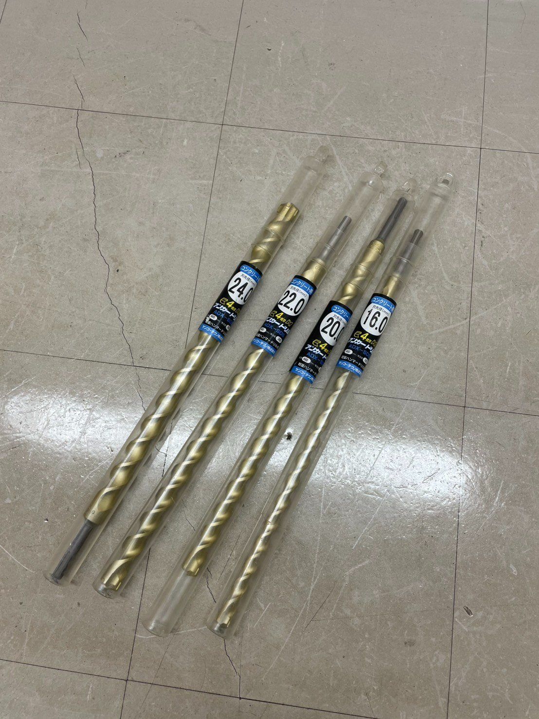 サンコーテクノ アンカードリル ADX-SDS 16/20/22/24mm 全長460mm 4枚刃 SDS-plus コンクリート用 まとめ売り