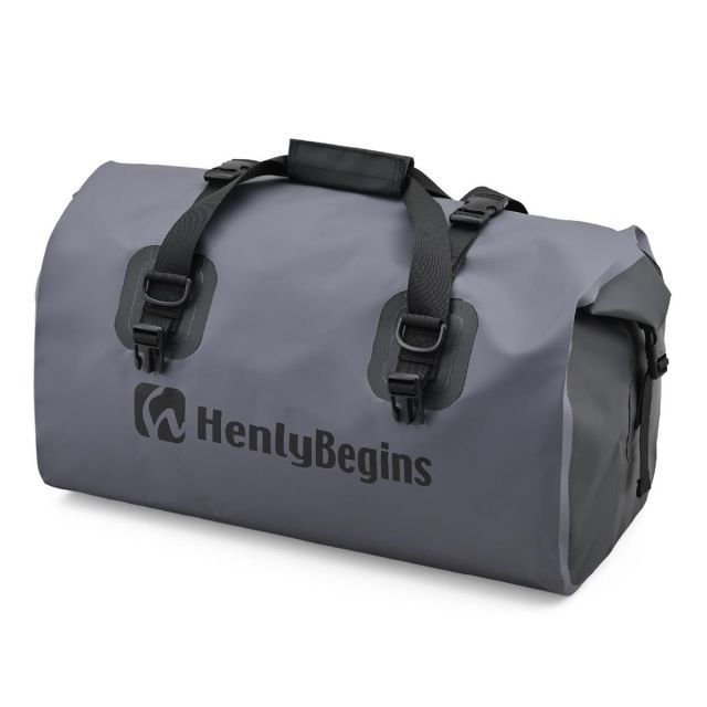 【送料無料】ヘンリービギンズ(Henly Begins) デイトナ バイク 防水バッグ シートバッグ 40L シート固定ベルト付属 DH-772 グレー 48389