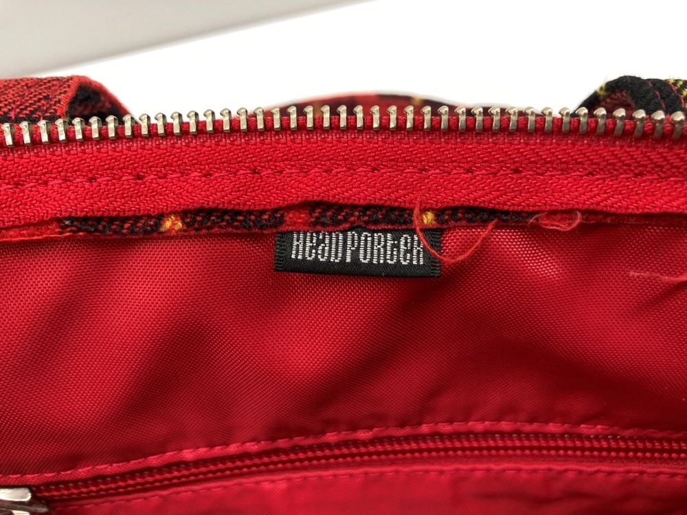 ヘッドポーター 赤チェック ボストンバッグ ポーター PORTER HEAD PORTER Boston Bag ボストン バッグ ミニ