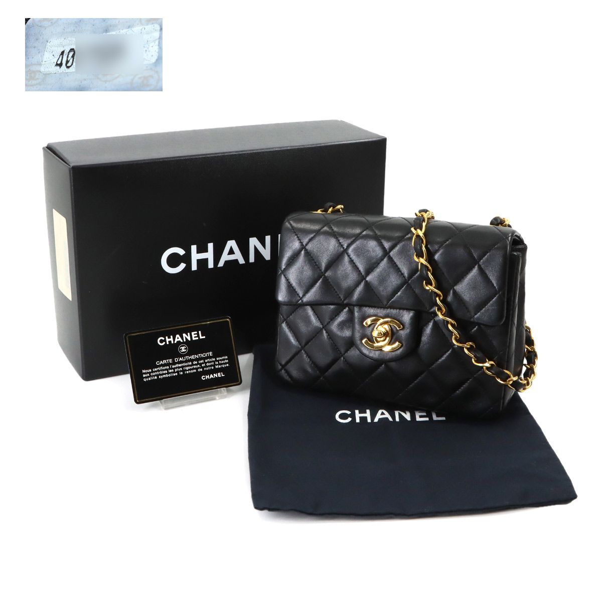 新品同様 シャネル CHANEL ミニ マトラッセ チェーン ショルダー 