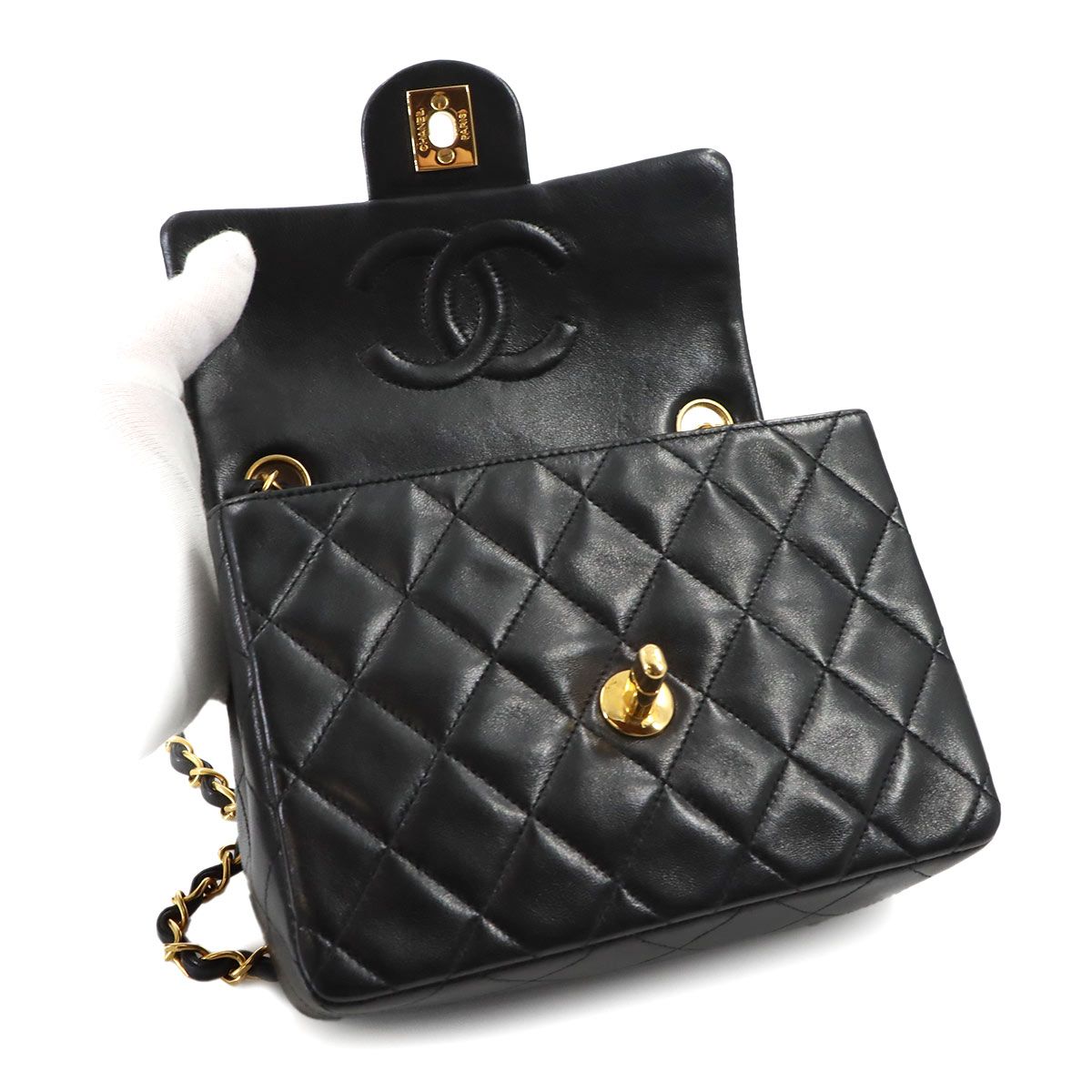 新品同様 シャネル CHANEL ミニ マトラッセ チェーン ショルダー 