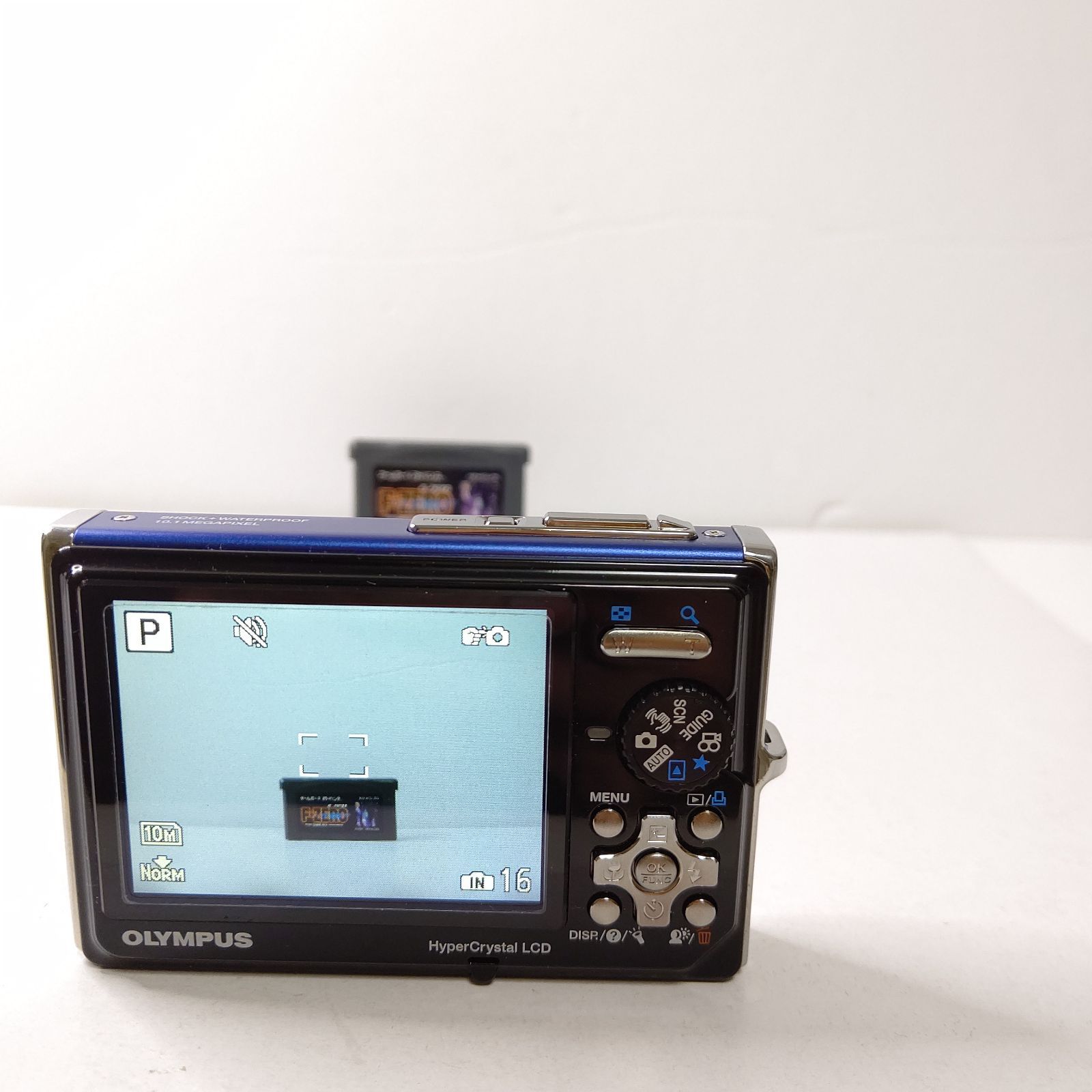 極美品 オリンパス デジタルカメラ μ1050 SW ブルー 写真 コンデジ 