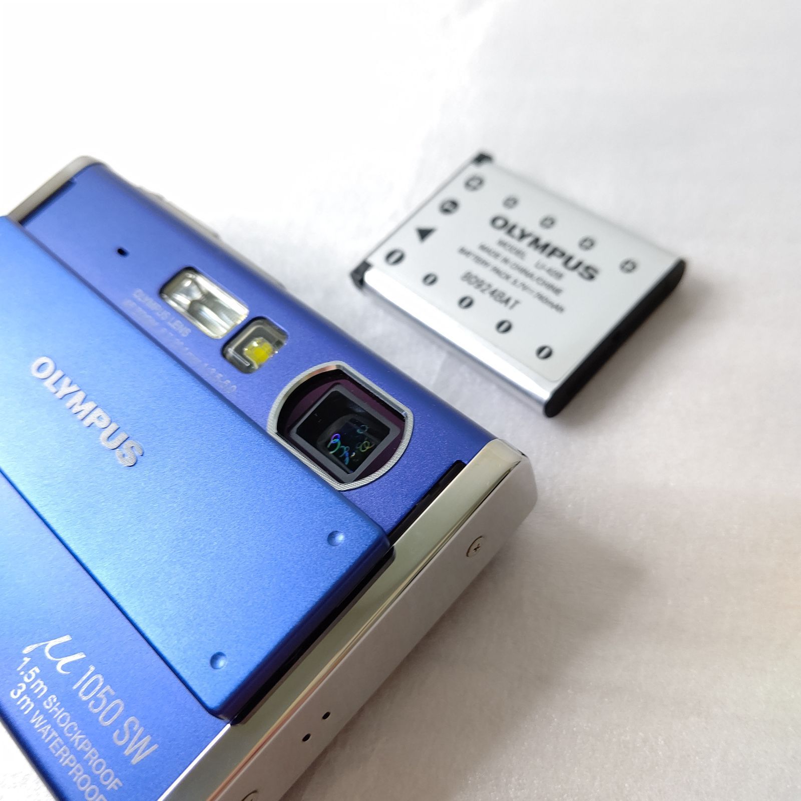 極美品 オリンパス デジタルカメラ μ1050 SW ブルー 写真 コンデジ 