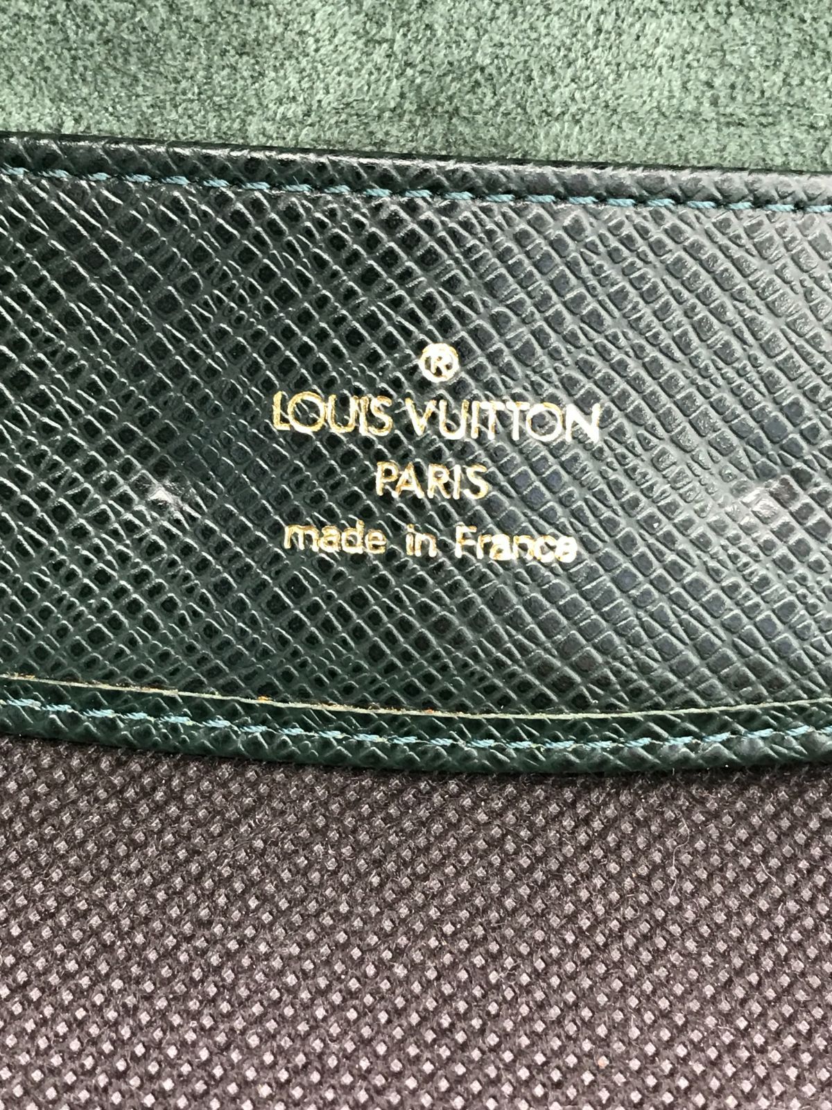美品 LOUIS VUITTON ルイヴィトン カフスケース タイガ グリーン系 485