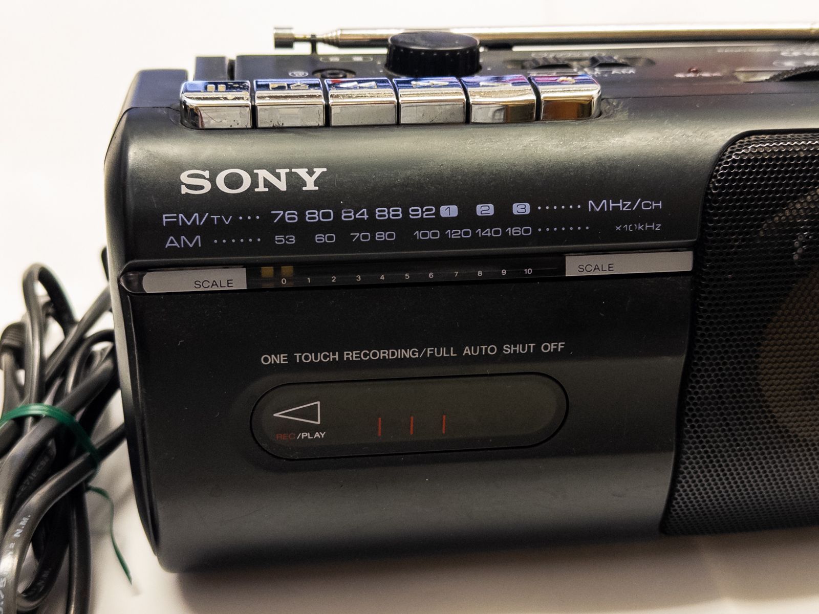 SONY ソニー ポータブル ラジオカセット CFM-10 1990年代 AC電源コード