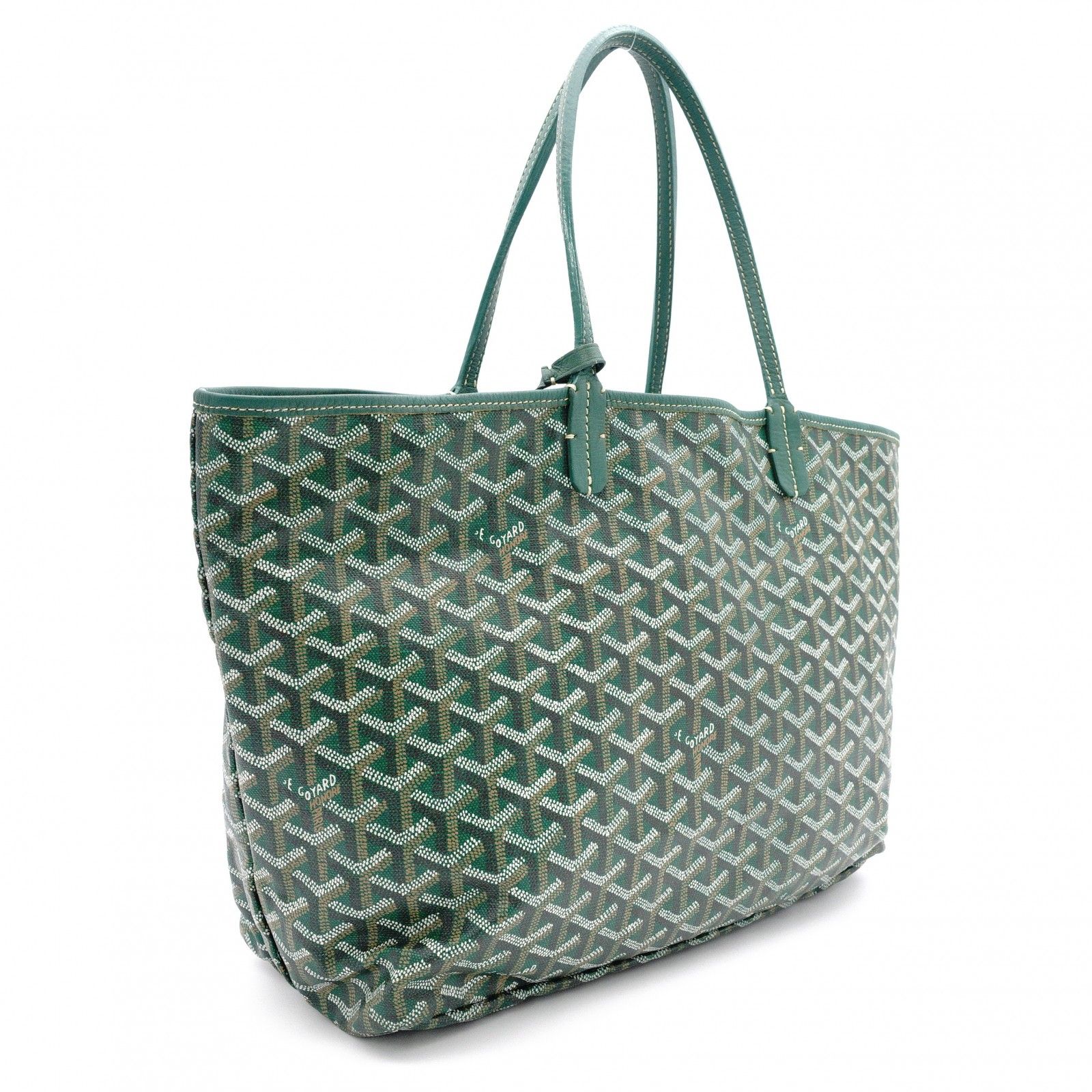 GOYARD ゴヤール サンルイ PM トートバッグ PVC レザー グリーン 