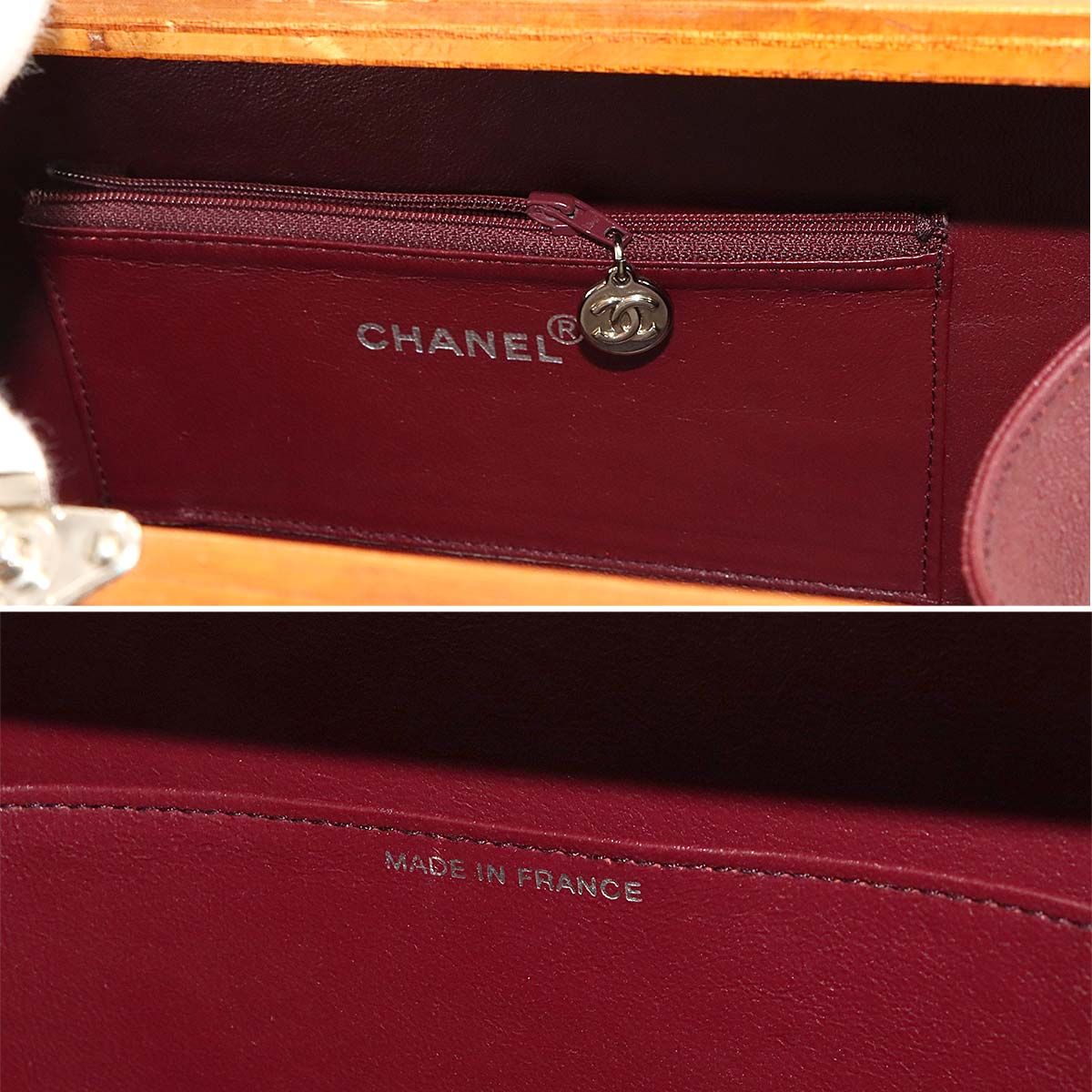 新品 シャネル CHANEL ウッド バニティ ハンド バッグ ウッド レザー