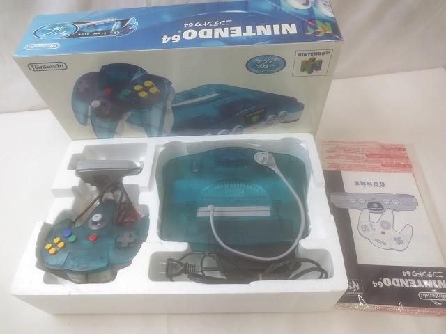 ゲーム NINTENDO 64 本体 動作品 NUS-001 クリアブルー 箱 説明書 周辺