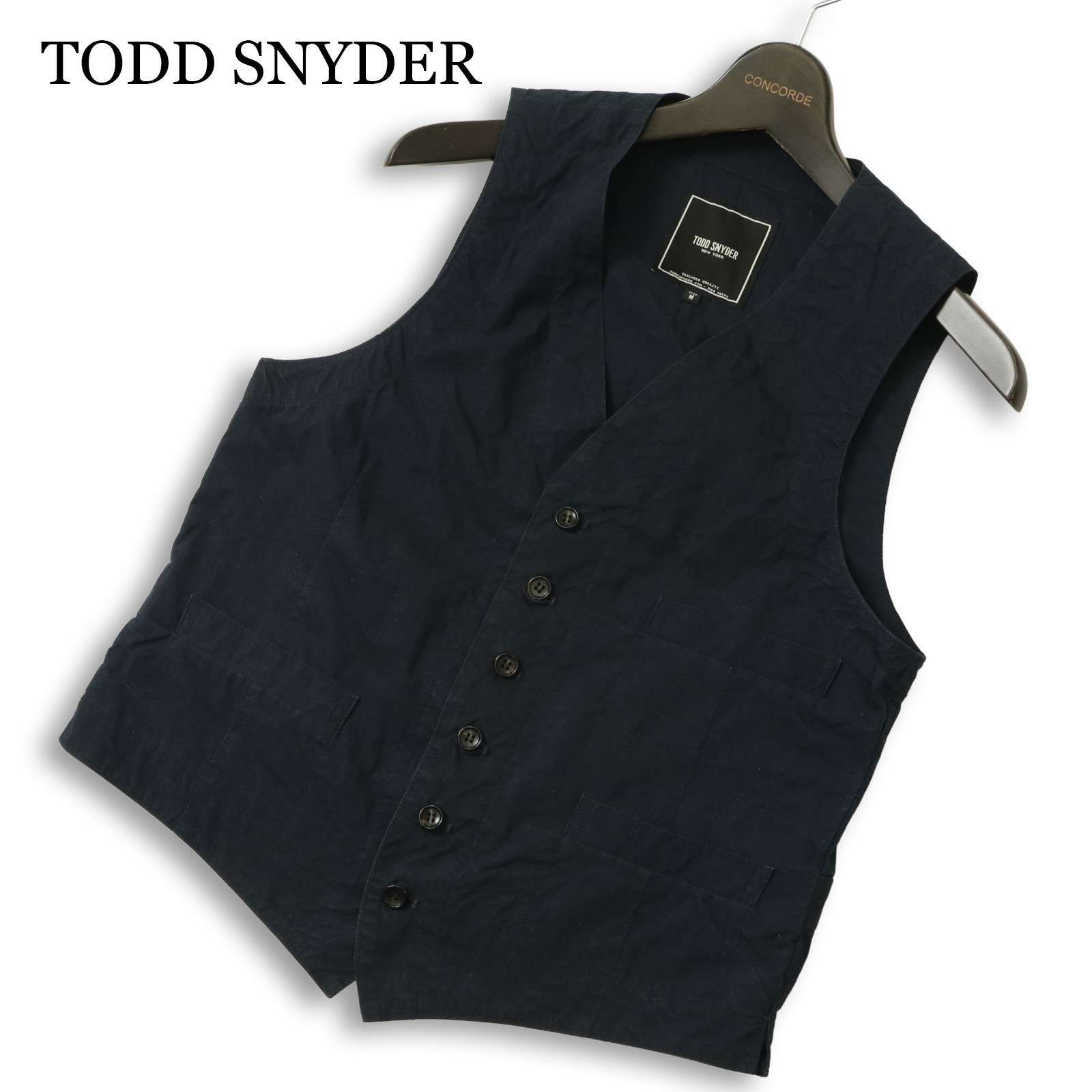 TODD SNYDER トッドスナイダー 通年☆ コットン ナイロン ベスト ジレ 