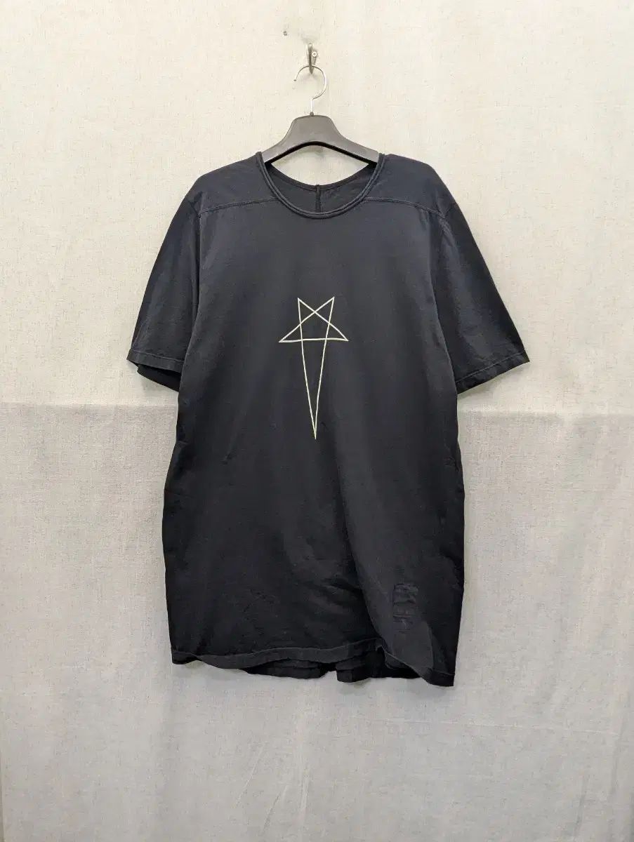 リックオウエンス ブラック オ망성 プリンティング 半袖 Tシャツ-専門 