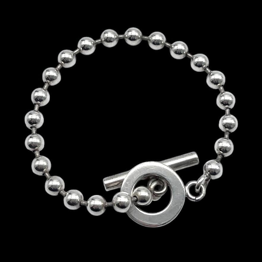 即納/SALE GUCCI ボールチェーンブレスレット シルバー925 イタリア製