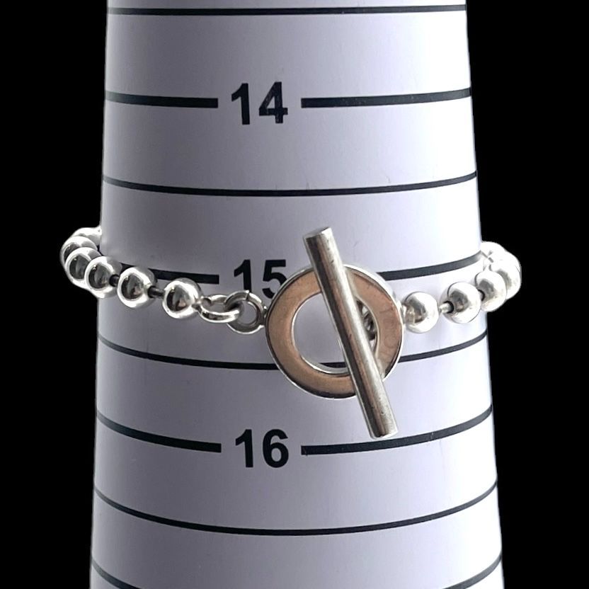 GUCCI グッチ ボールチェーンブレスレット シルバー925 表記17 実寸15 