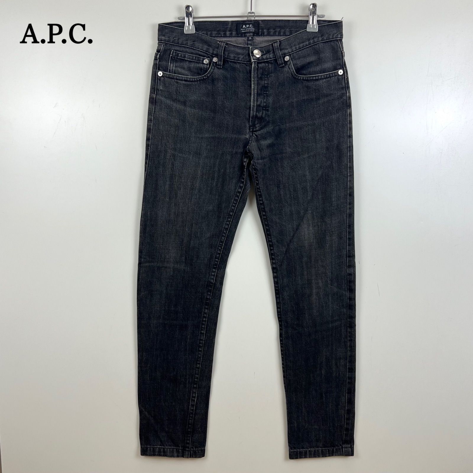 A.P.C. PETIT STANDARD slim black denim pants w30 アーペーセー プチ 