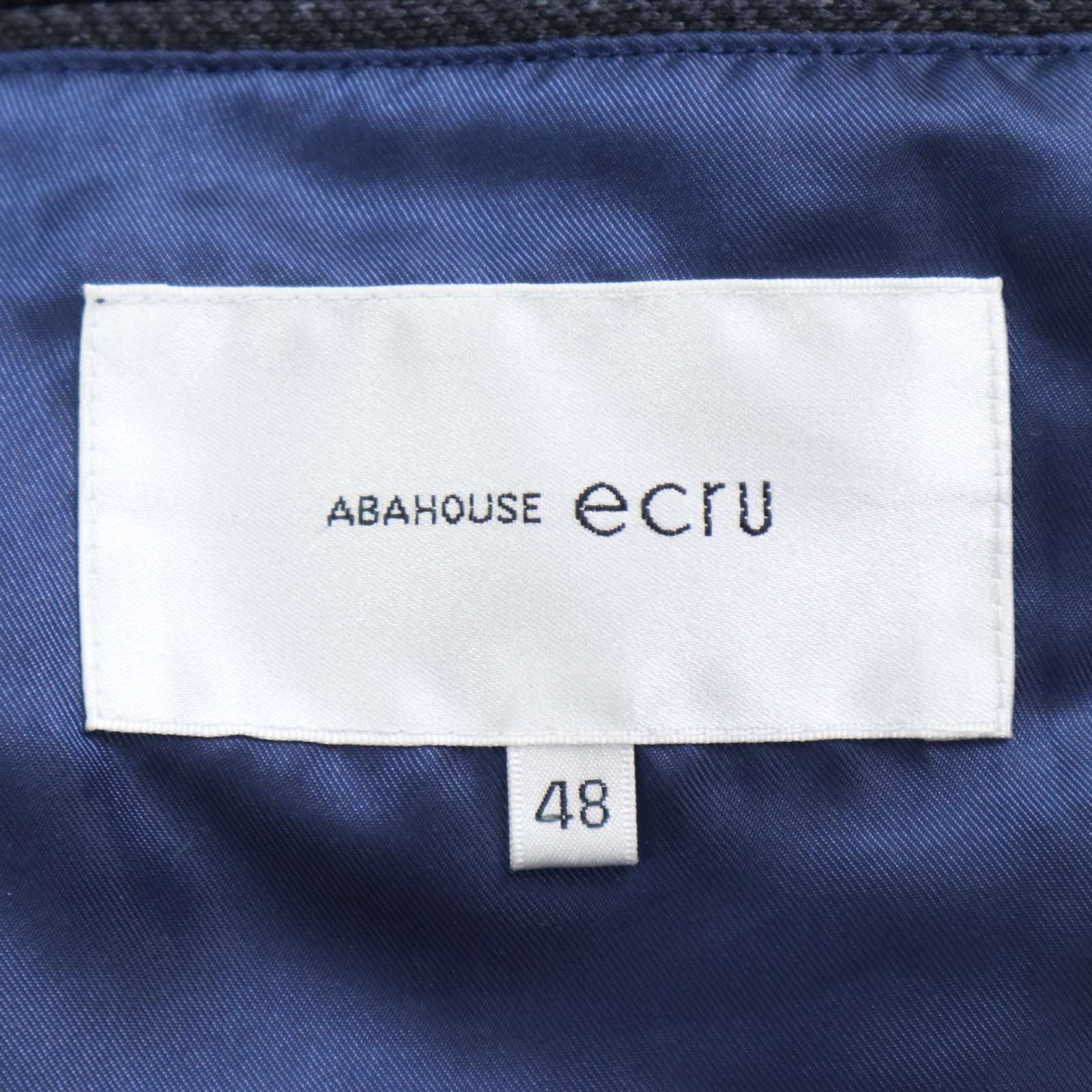 ABAHOUSE ecru アバハウス エクリュ 通年 背抜き☆ テーラード 