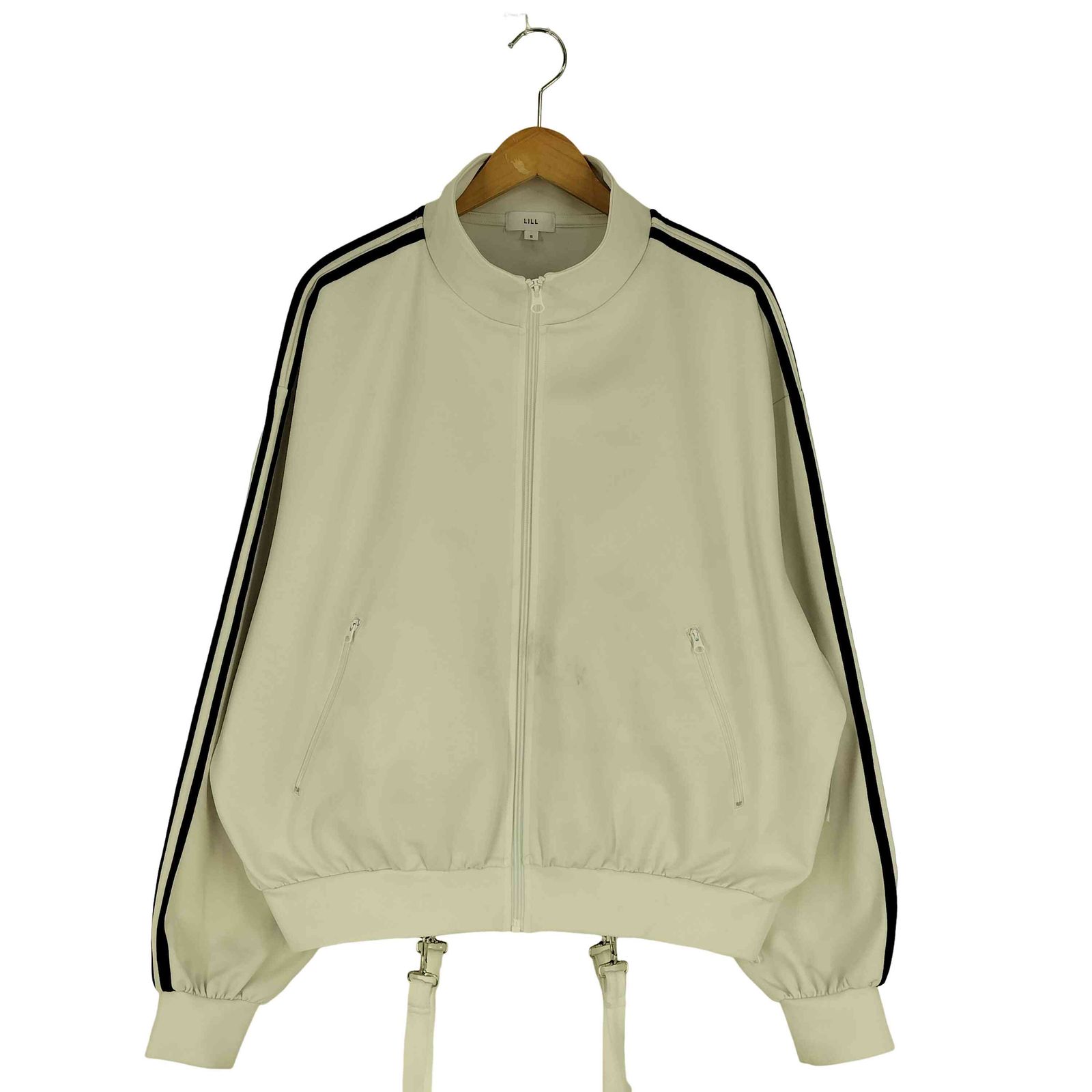 リル LILL ルーズシルエットバルーンスリーブフェイクサスペンダー 
