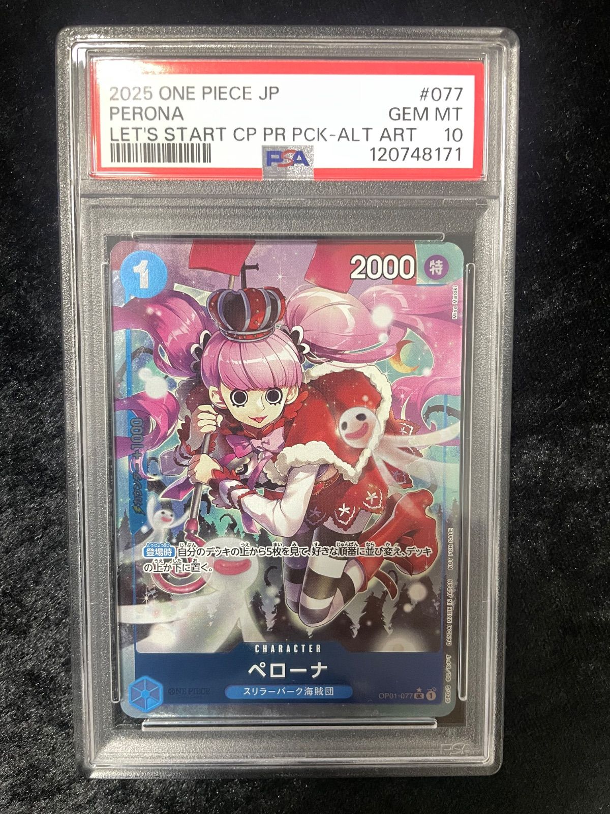 美品】PSA10 ペローナ UC-P [OP01-077](プロモーションカード「始め